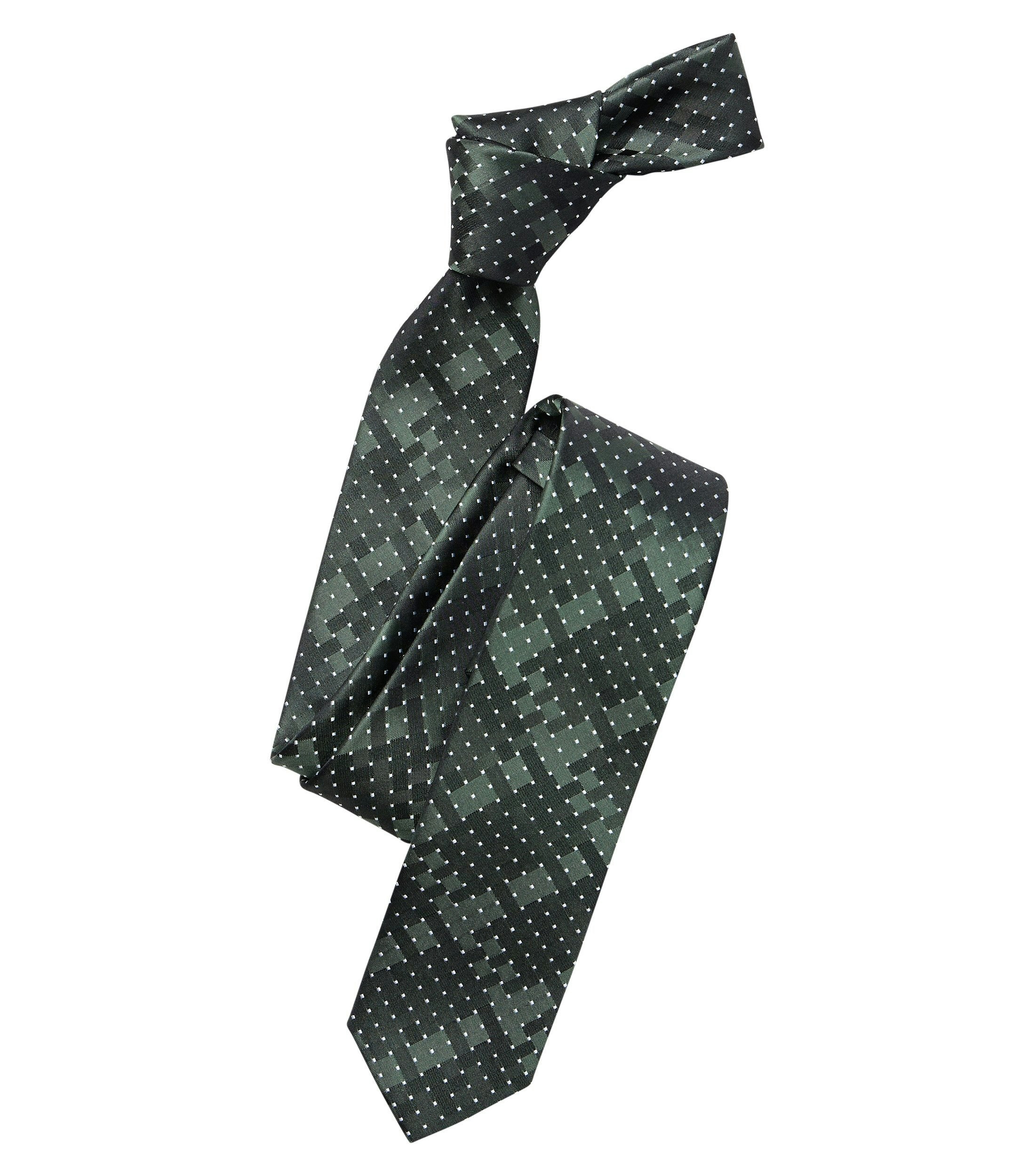 Eine Krawatte im Print Muster in der Farbe Dunkelgrün