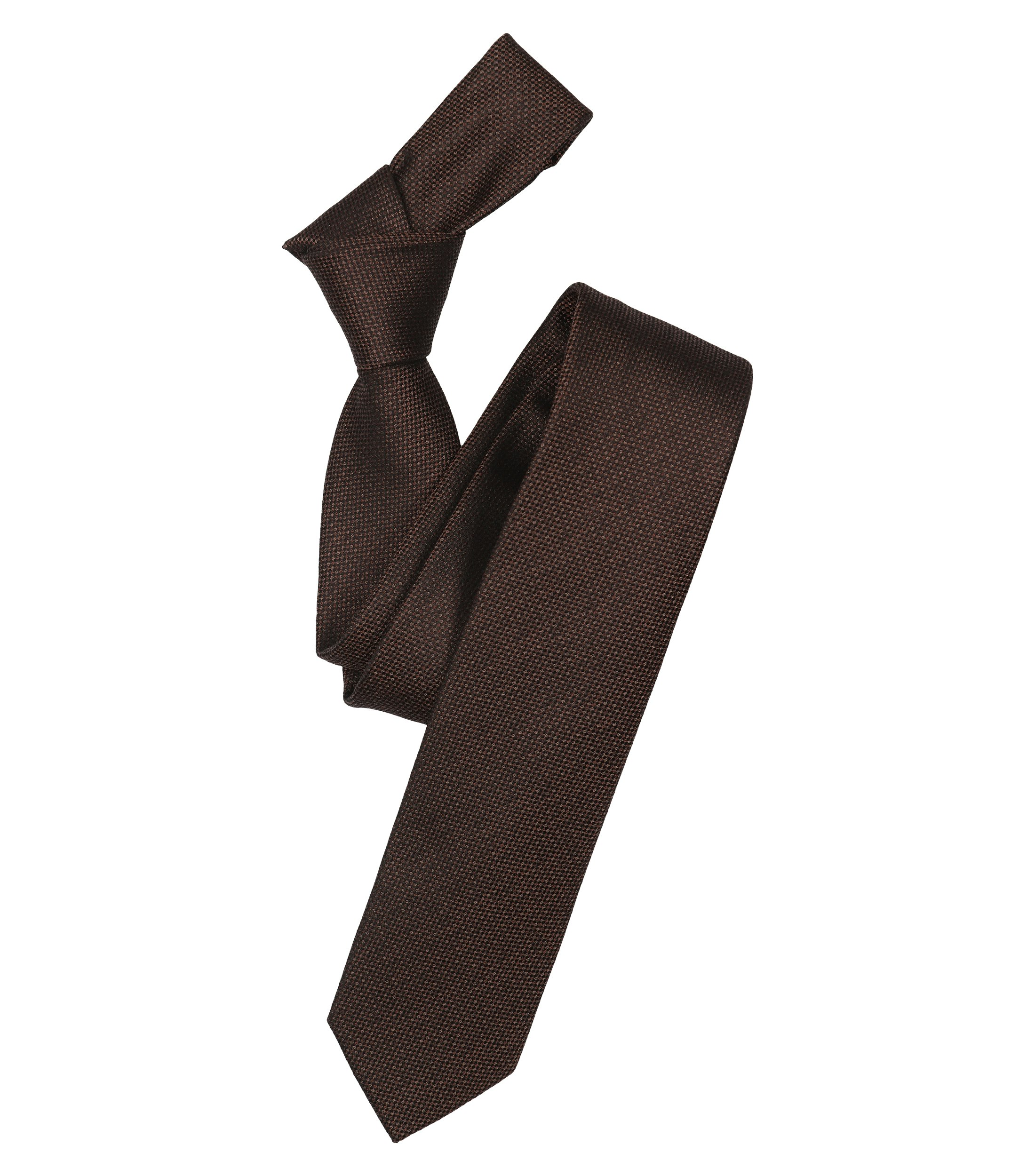 Ein Krawatte im uni Muster in der Farbe Braun