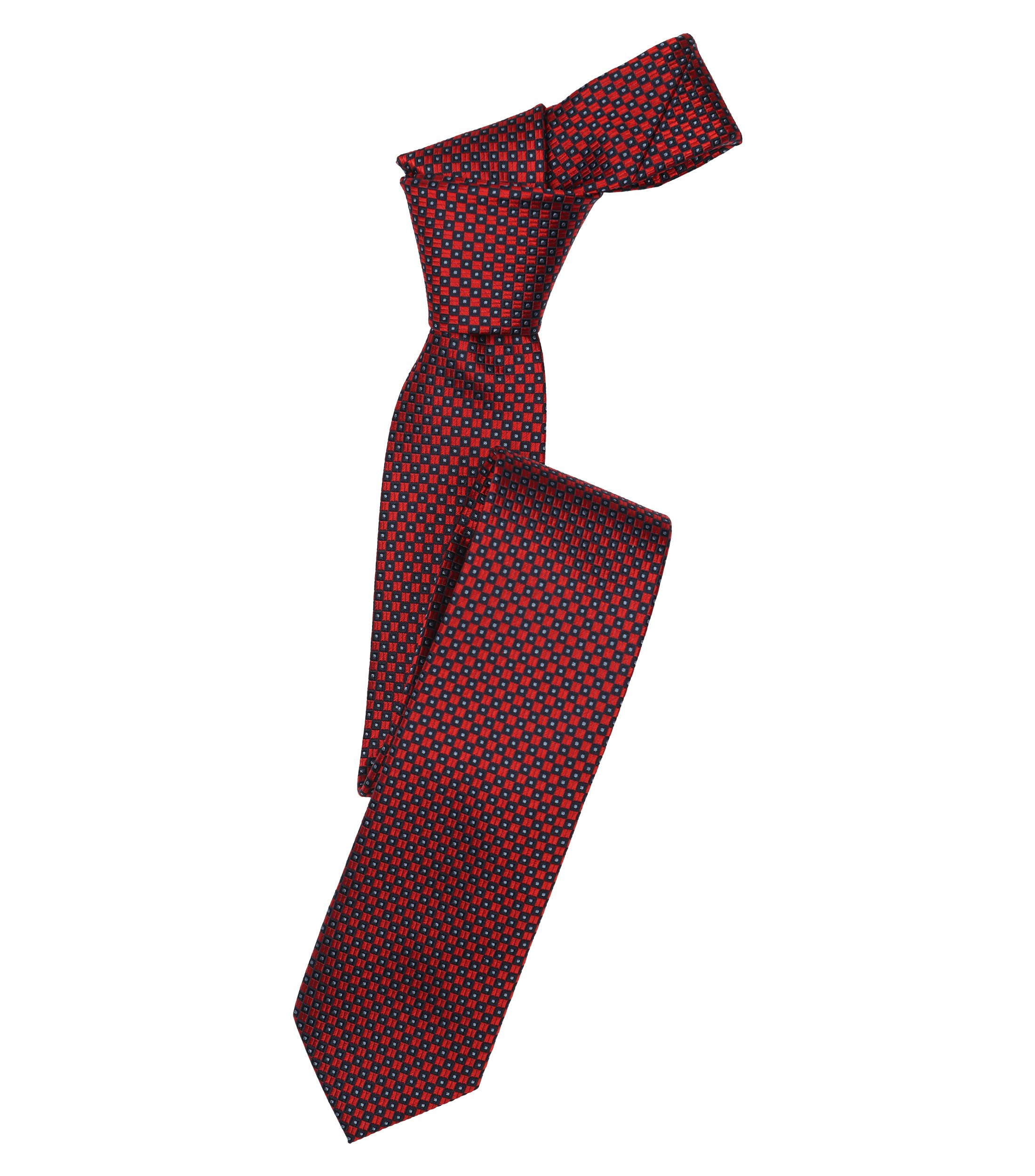 Ein Krawatte im gemustert Muster in der Farbe Dunkelrot