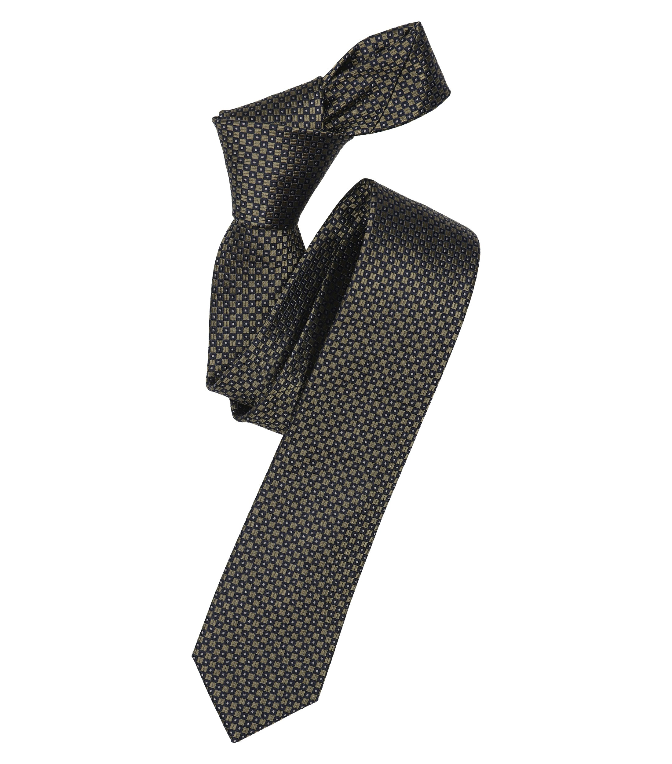 Ein Krawatte im gemustert Muster in der Farbe Dunkelgrün