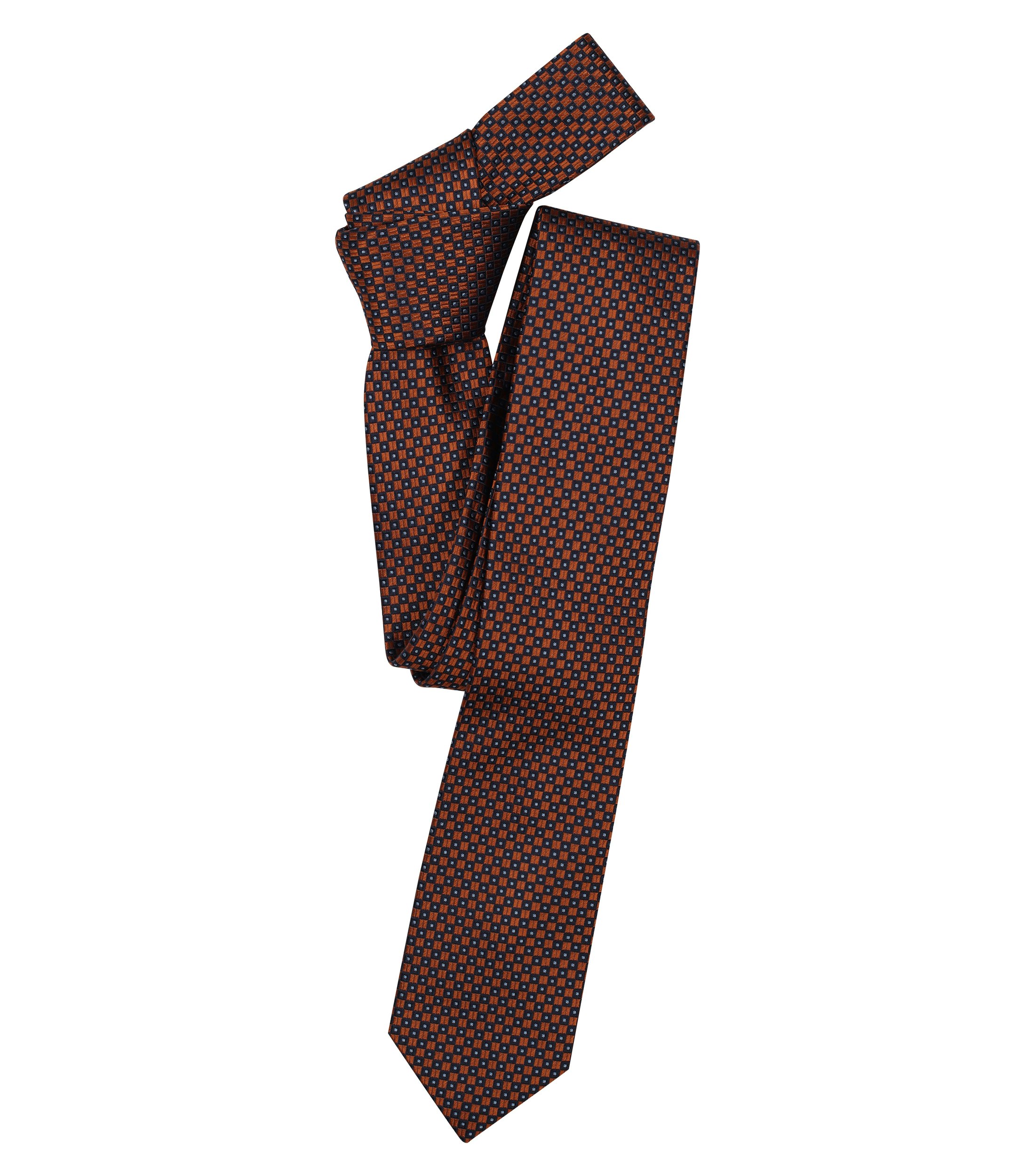 Ein Krawatte im gemustert Muster in der Farbe Dunkelorange