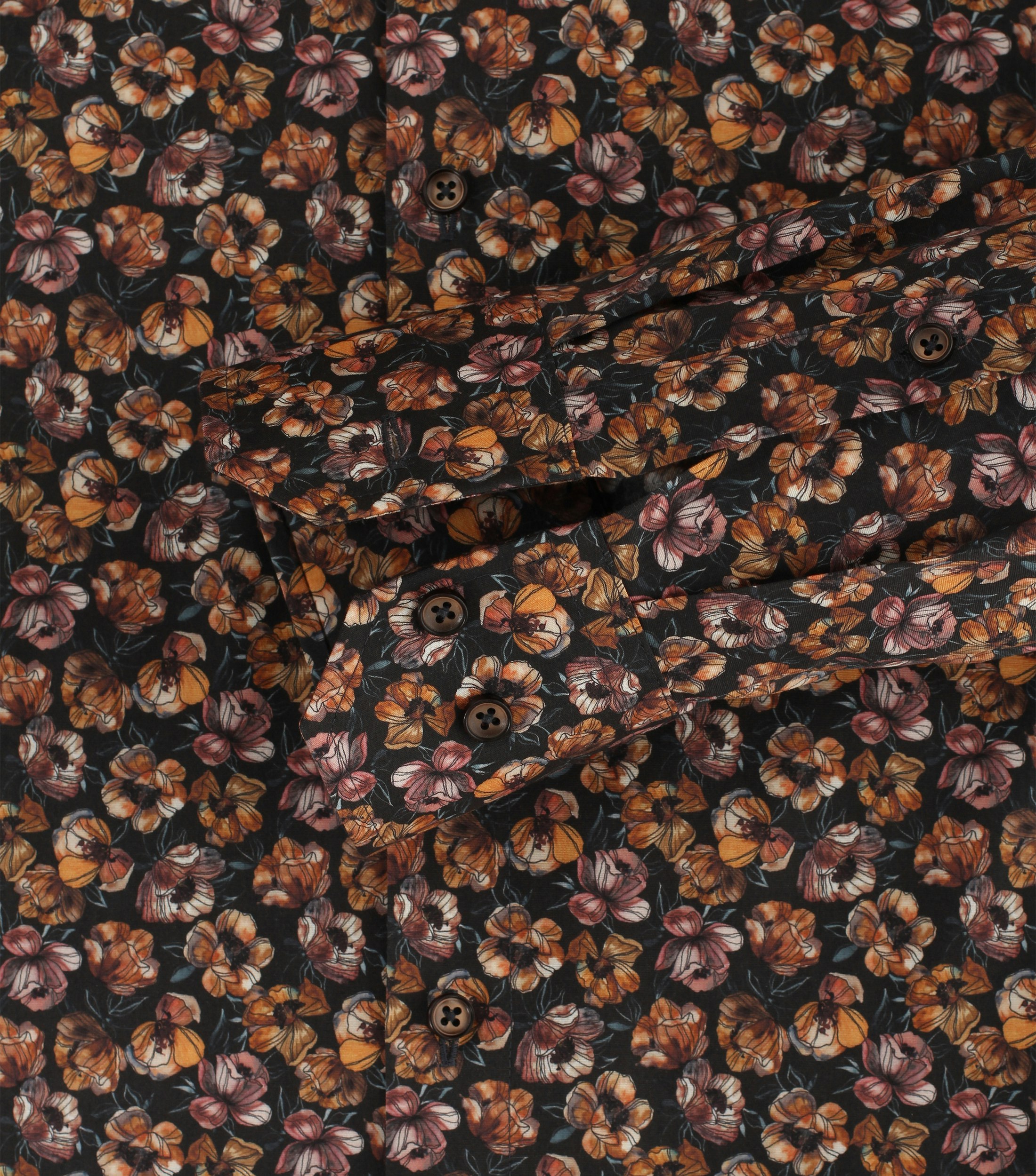 Ein Businesshemd im Print Muster in der Farbe Dunkelorange