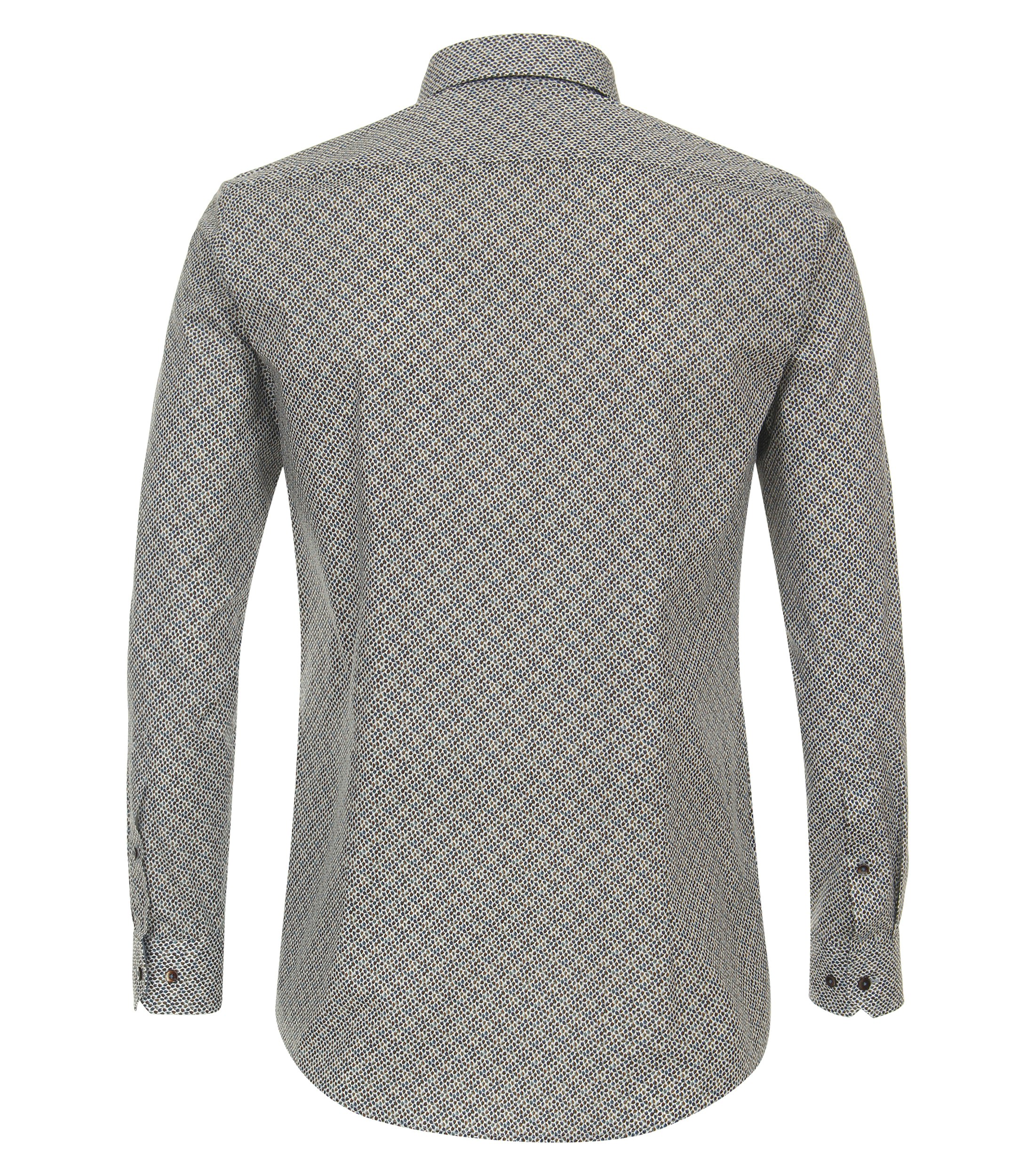 Ein Businesshemd im Print Muster in der Farbe Hellbraun