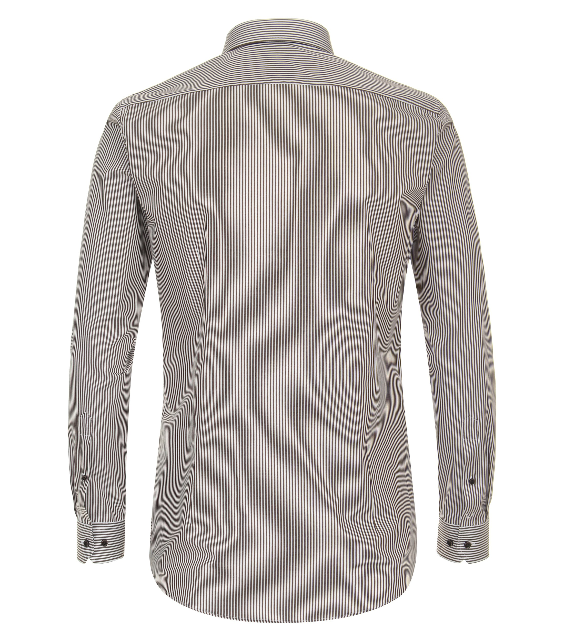 Ein Businesshemd im gestreift Muster in der Farbe Hellbraun