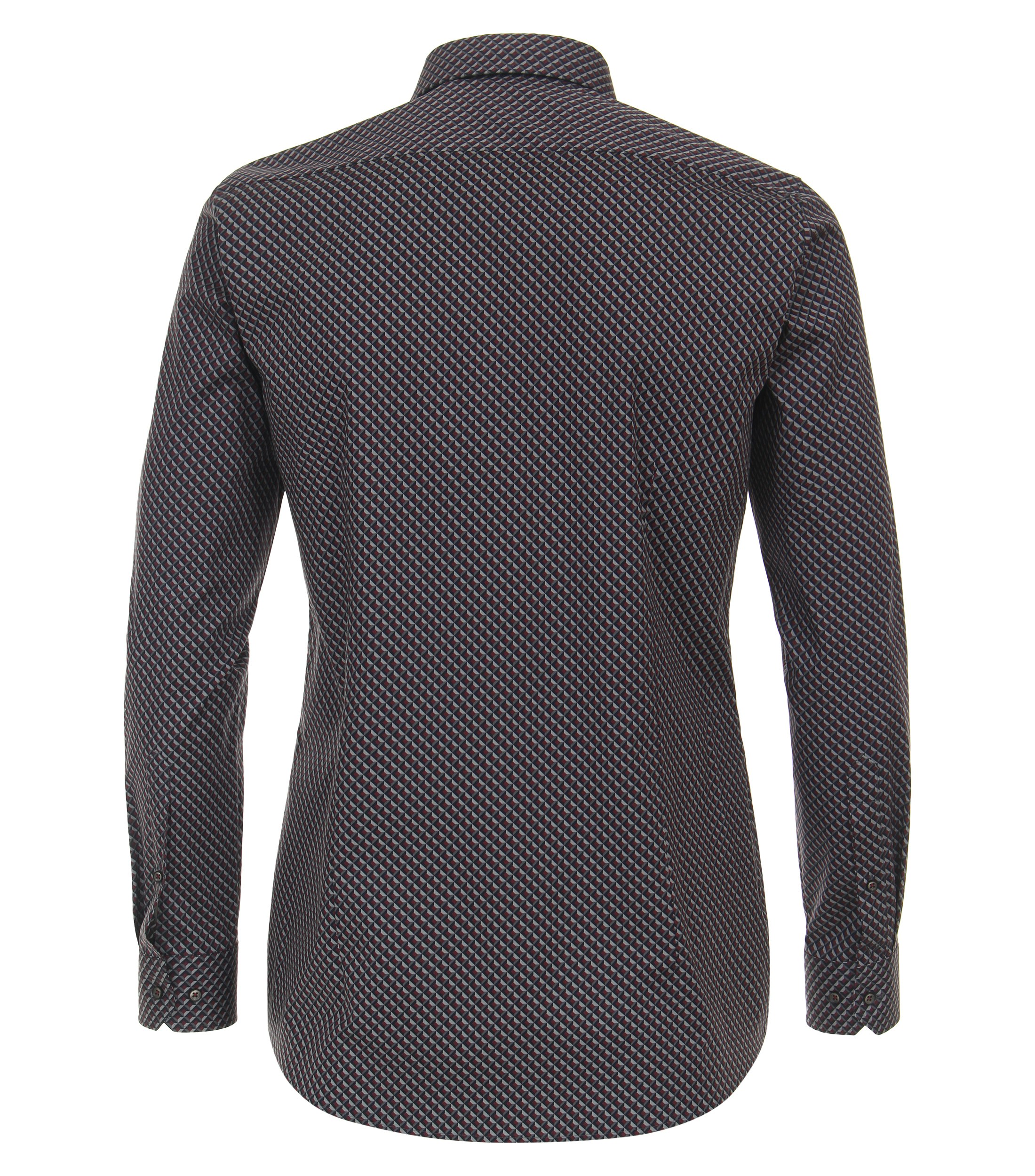 Ein Businesshemd im Print Muster in der Farbe Dunkelrot