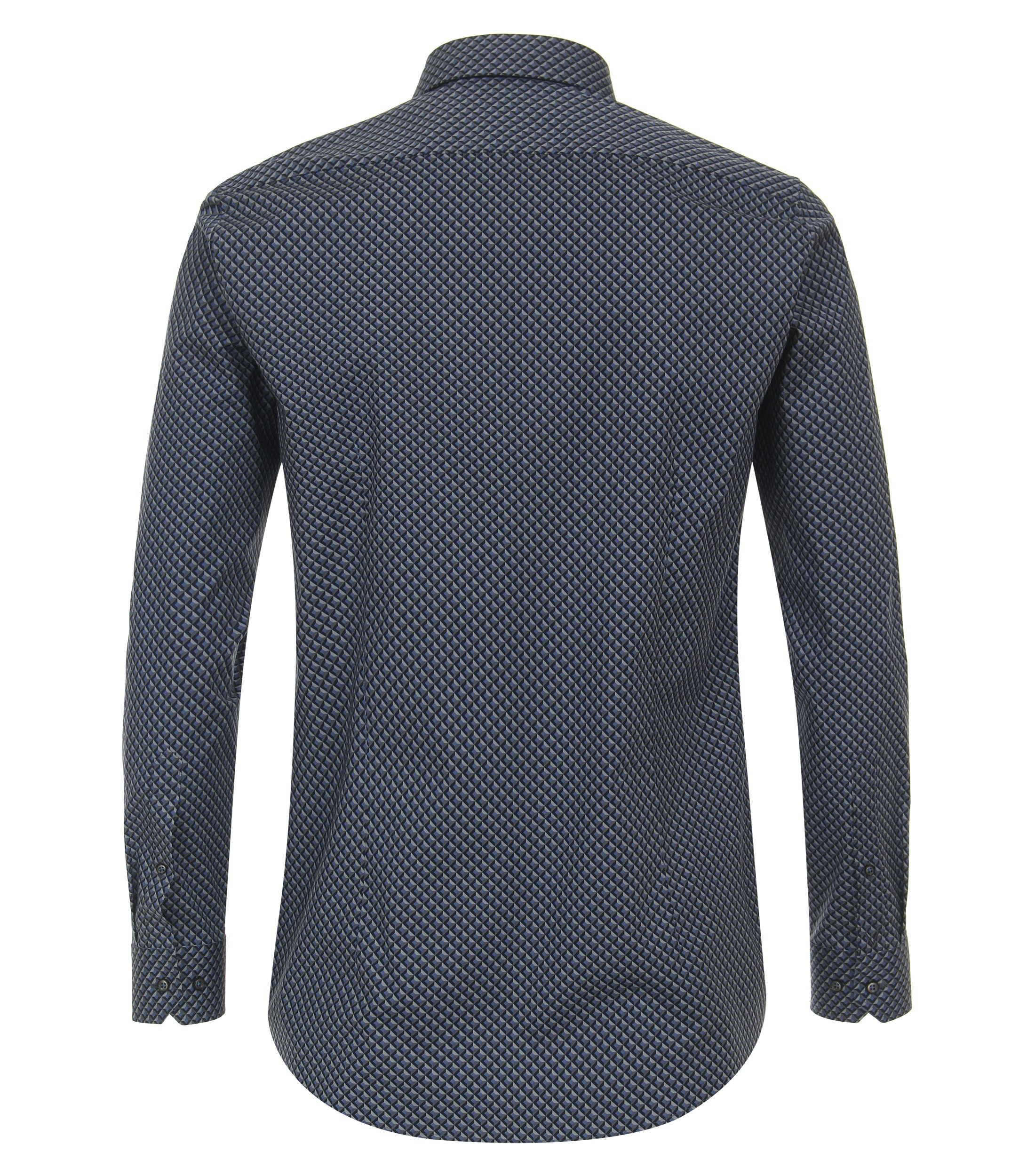 Ein Businesshemd im Print Muster in der Farbe dunkles Mittelblau