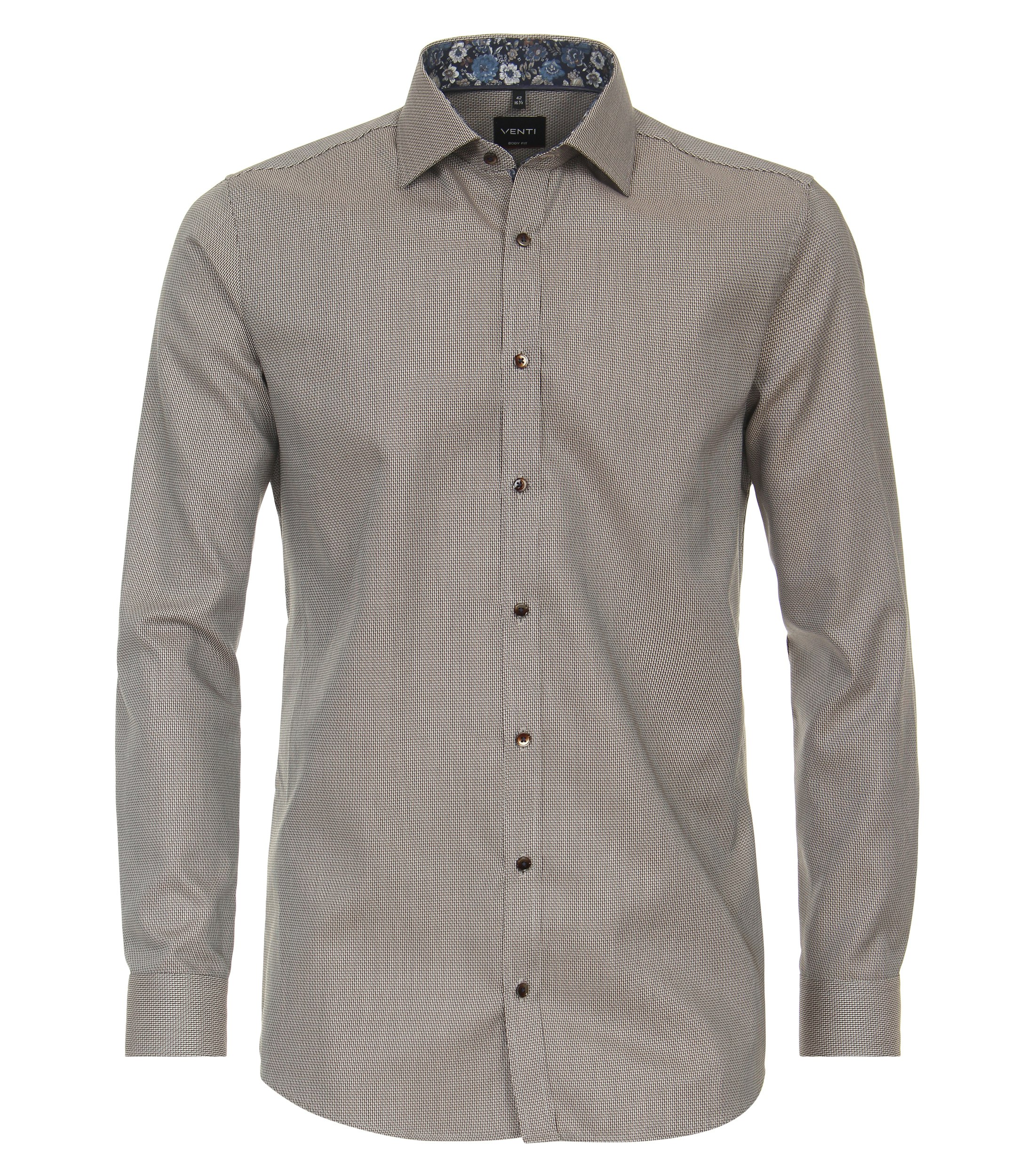 Ein Businesshemd im uni Muster in der Farbe Hellbraun