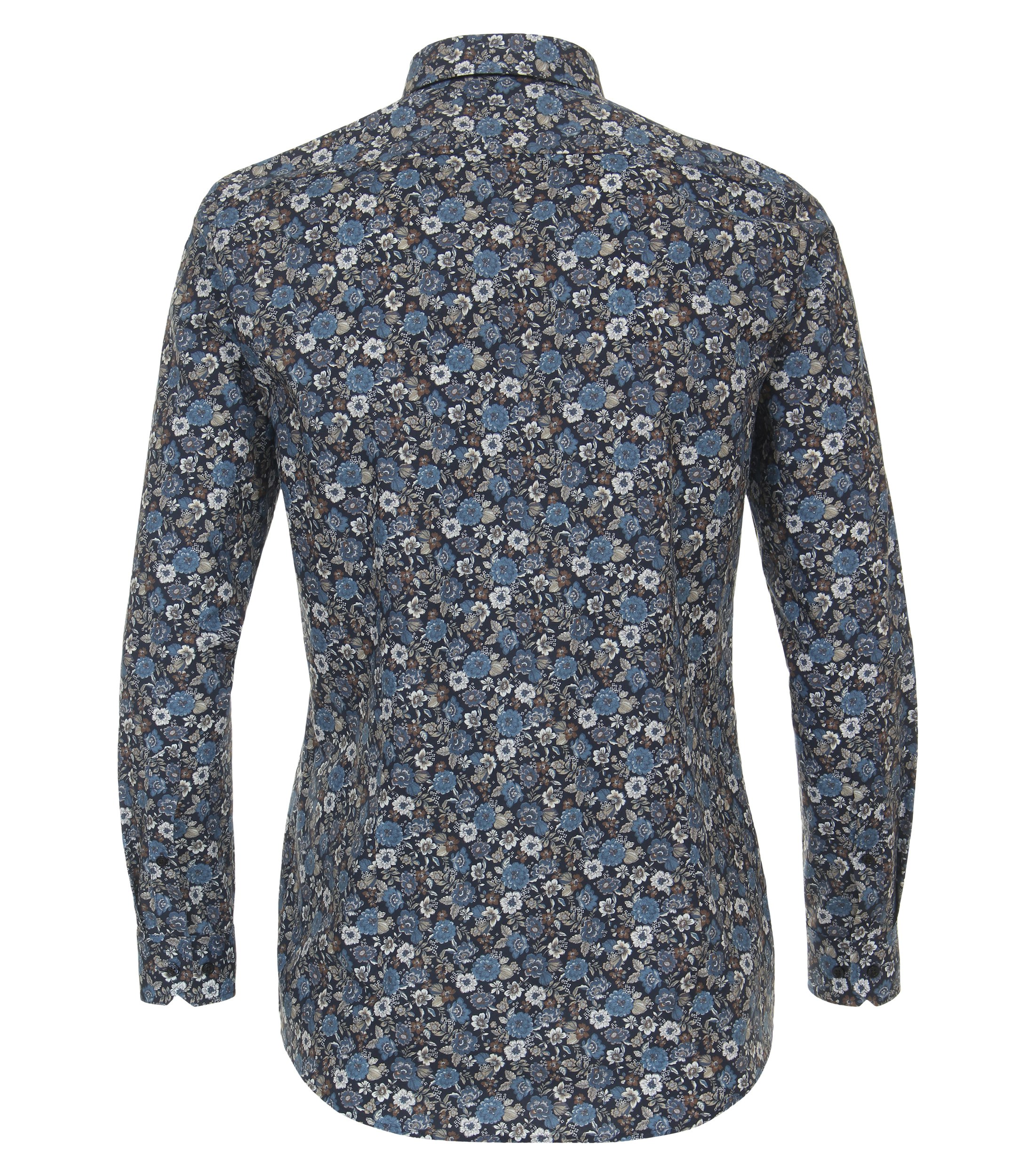 Ein Businesshemd im Print Muster in der Farbe Dunkelblau