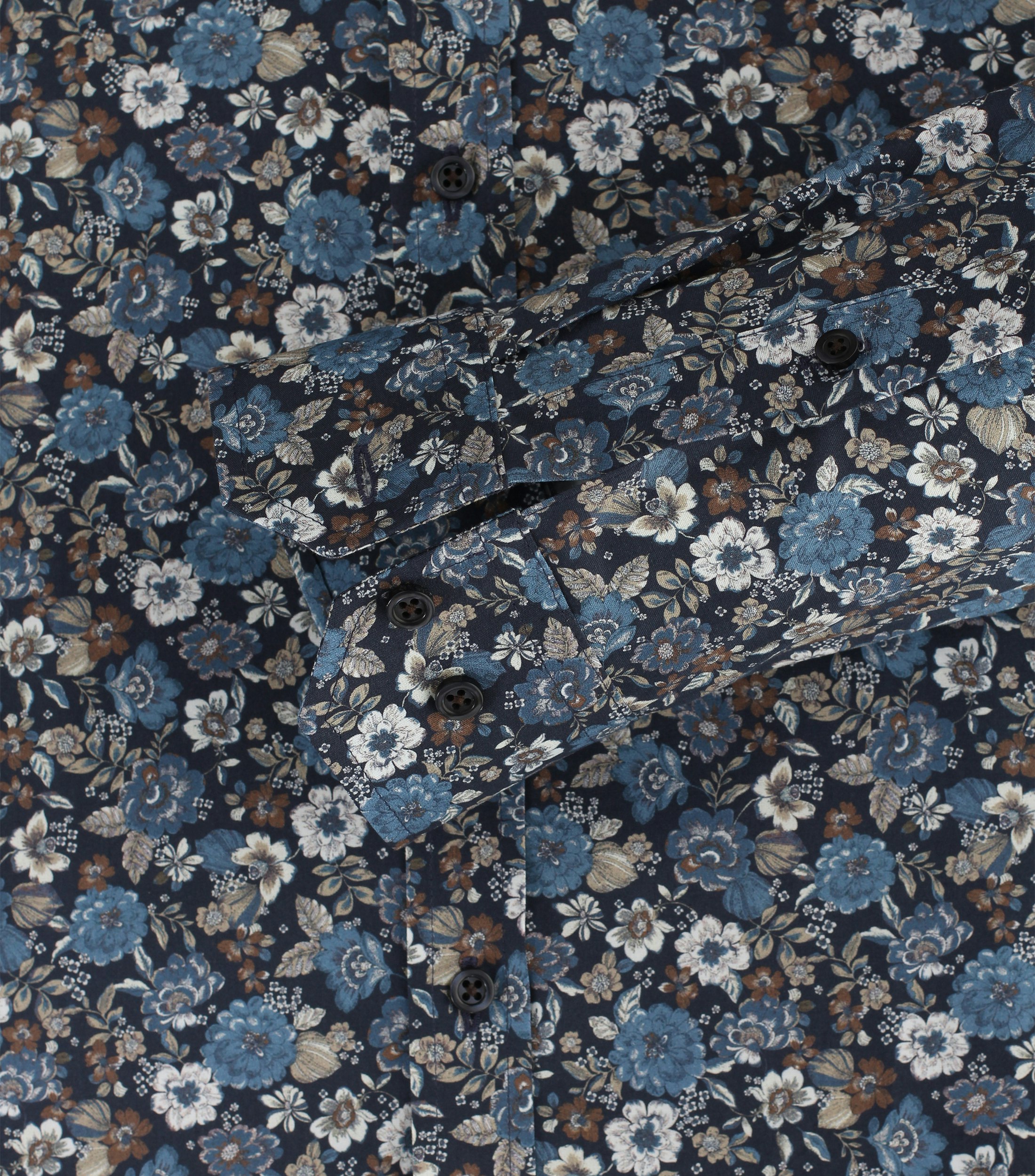 Ein Businesshemd im Print Muster in der Farbe Dunkelblau