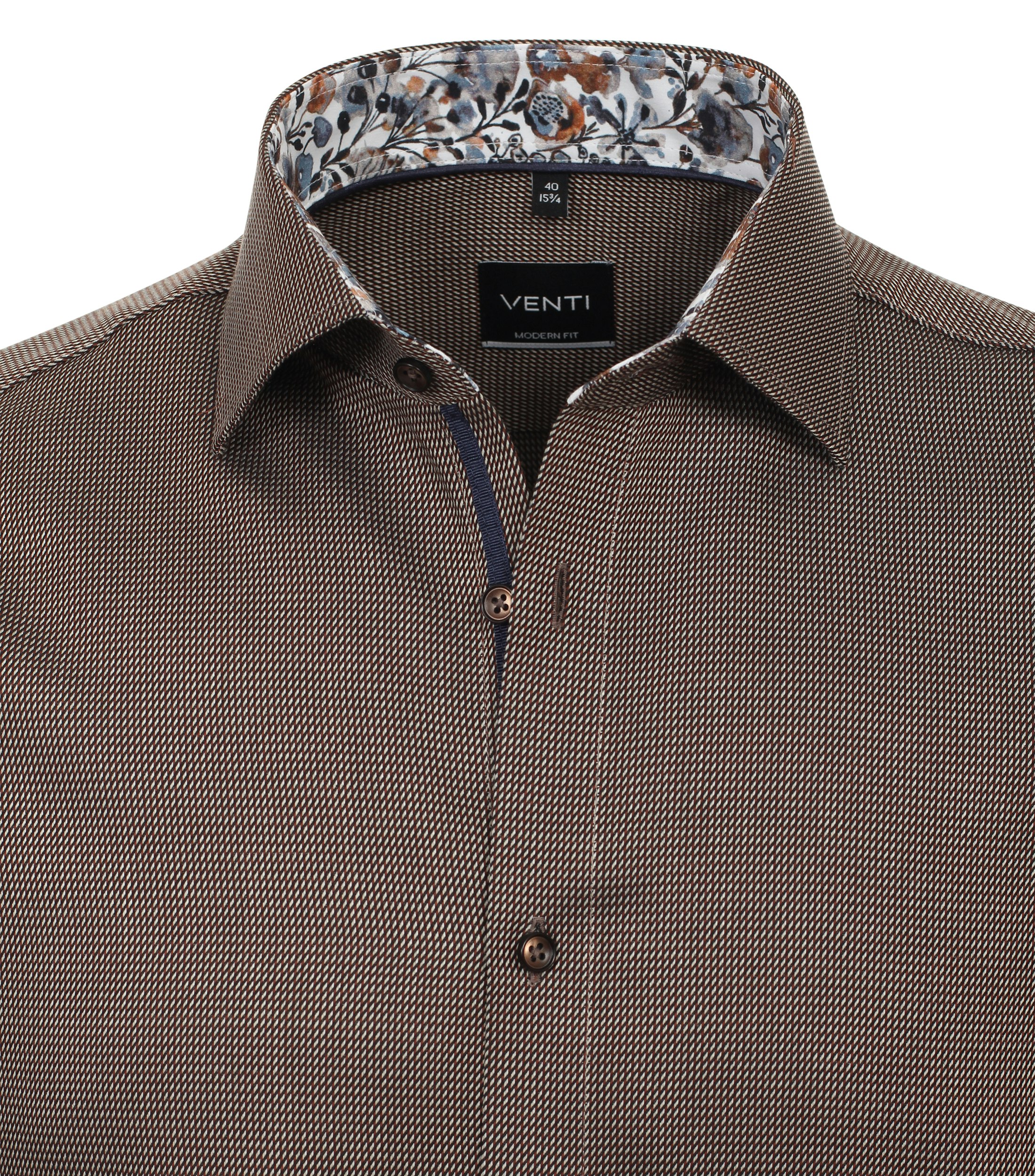 Ein Businesshemd im uni Muster in der Farbe Hellbraun