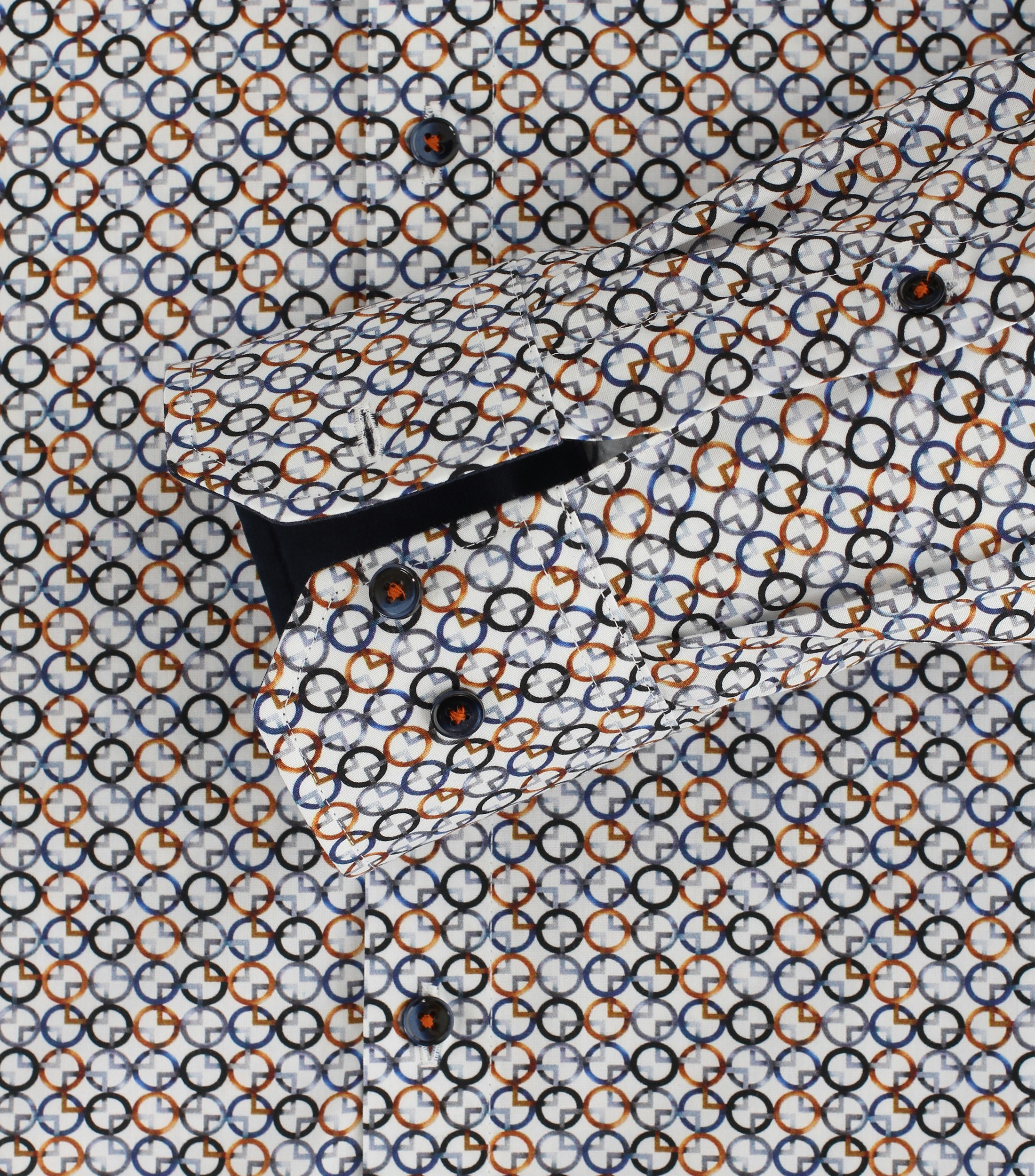 Ein Businesshemd im Print Muster in der Farbe Dunkelblau