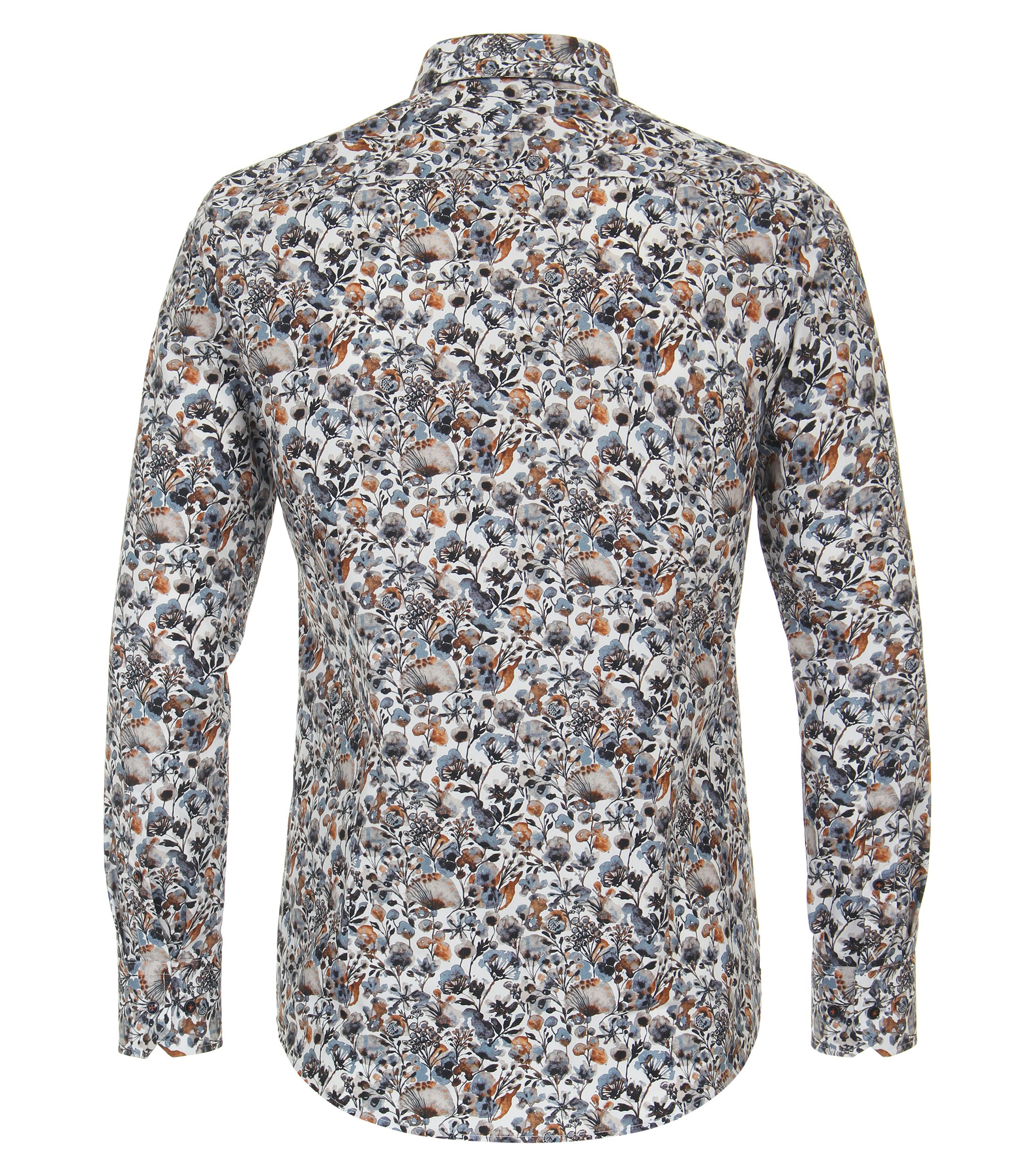 Ein Businesshemd im Print Muster in der Farbe Orange