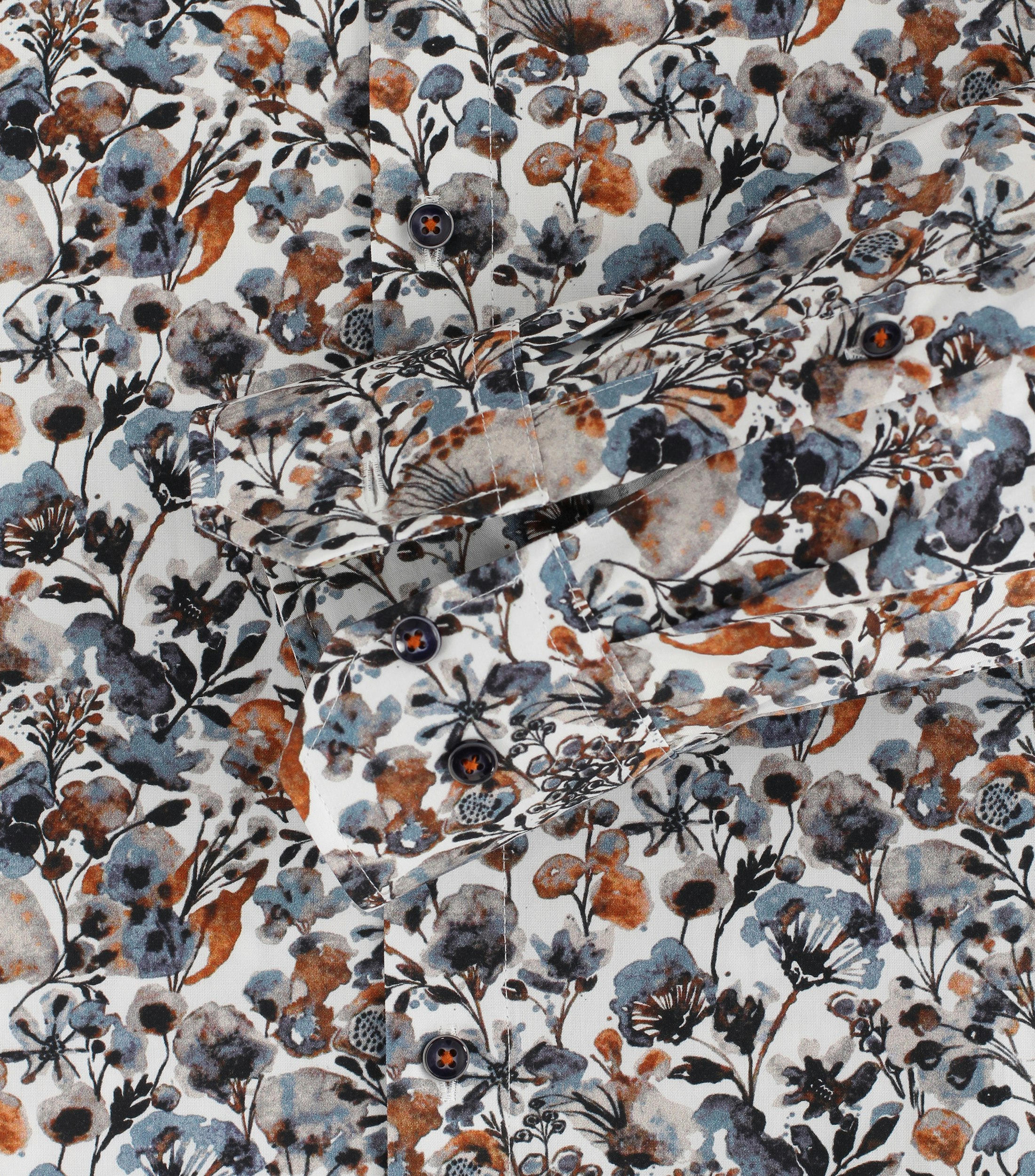 Ein Businesshemd im Print Muster in der Farbe Orange