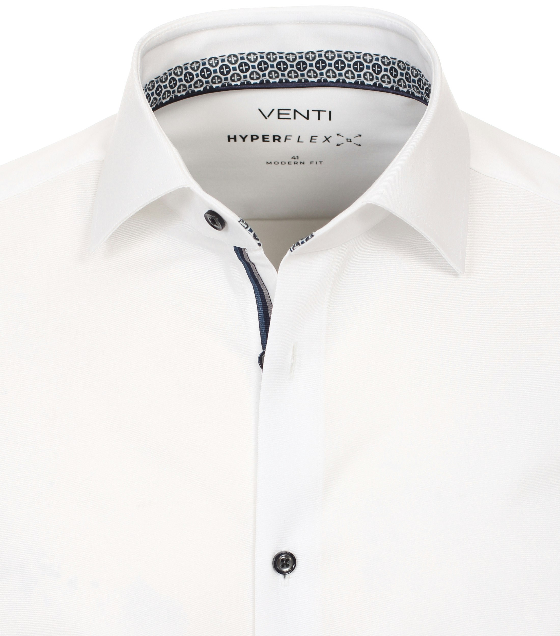 Ein Businesshemd im uni Muster in der Farbe Weiß