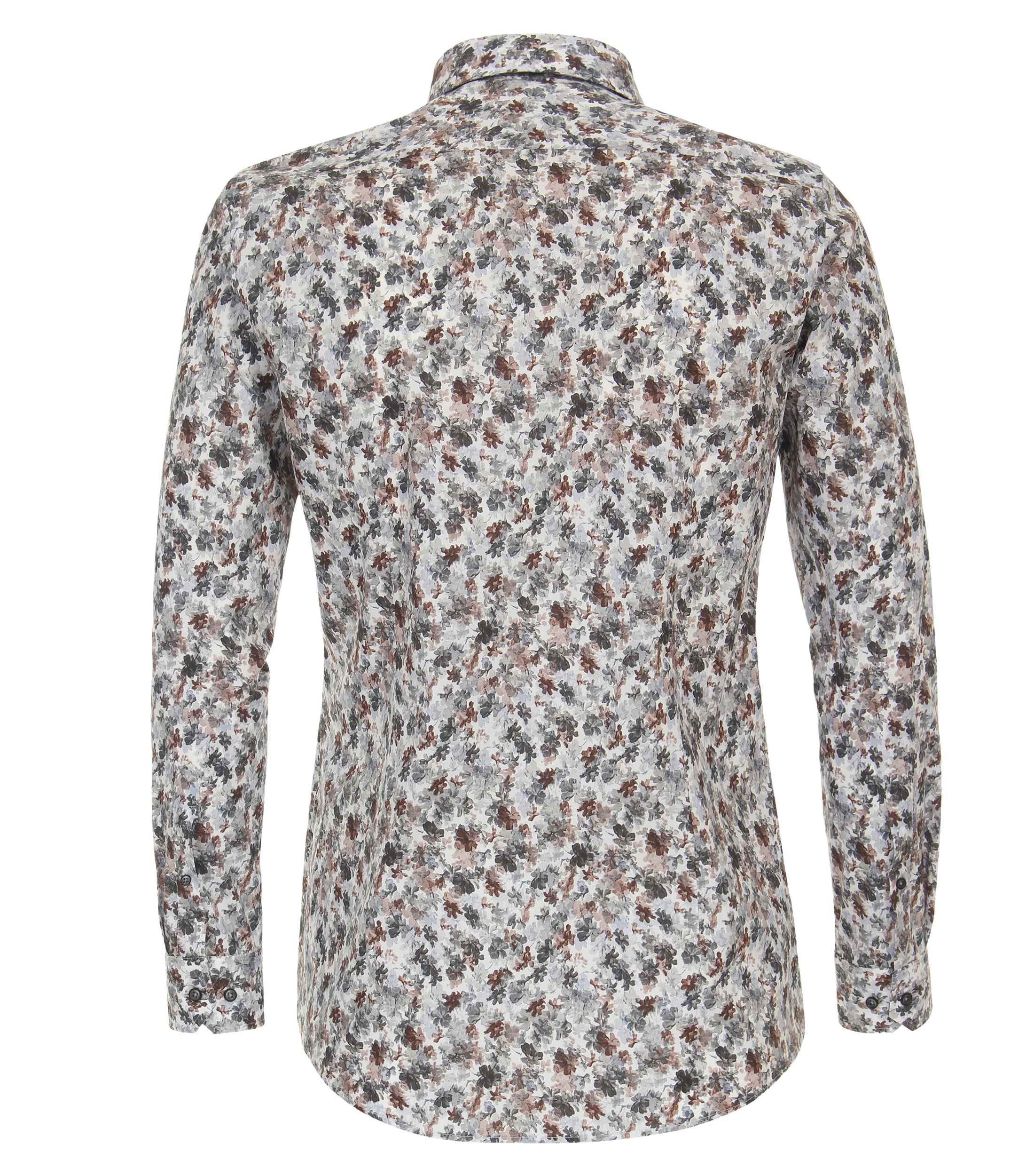 Ein Businesshemd im Print Muster in der Farbe Grau