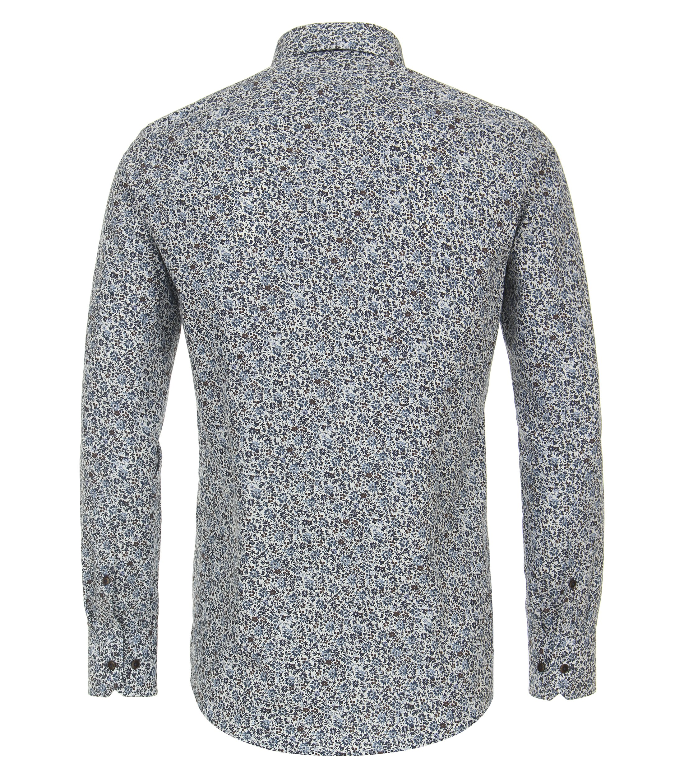 Ein Businesshemd im Print Muster in der Farbe Mittelblau
