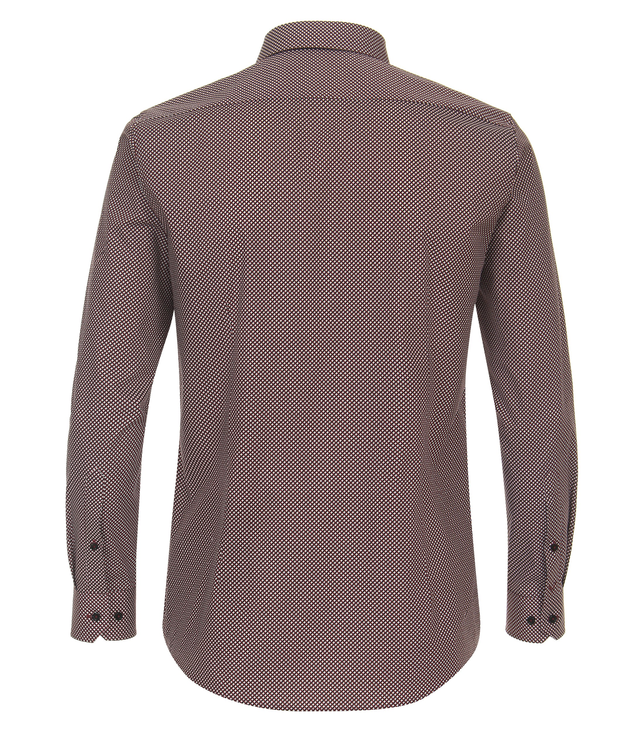 Ein Businesshemd im Print Muster in der Farbe Dunkelrot