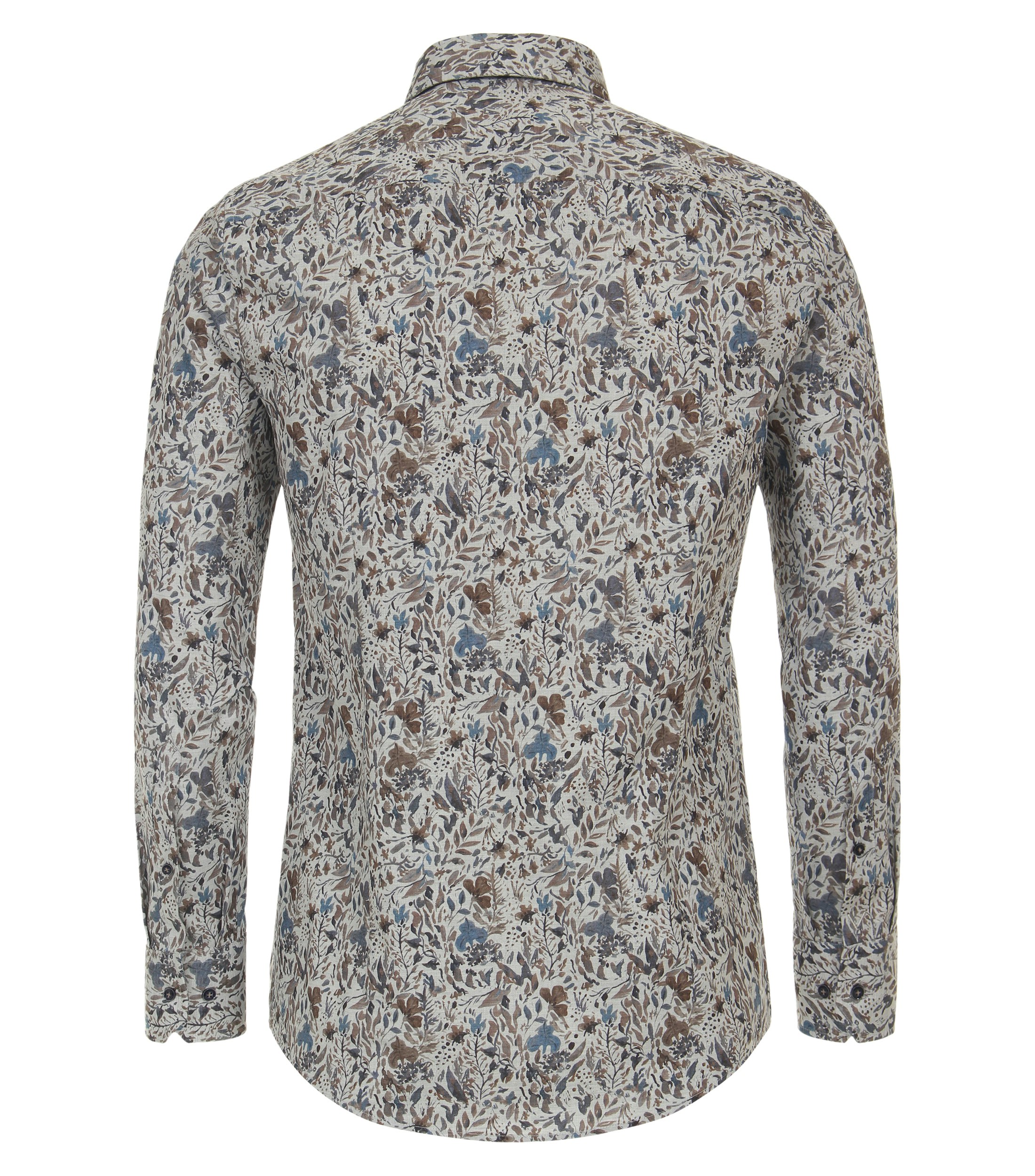 Ein Businesshemd im Print Muster in der Farbe Hellbraun