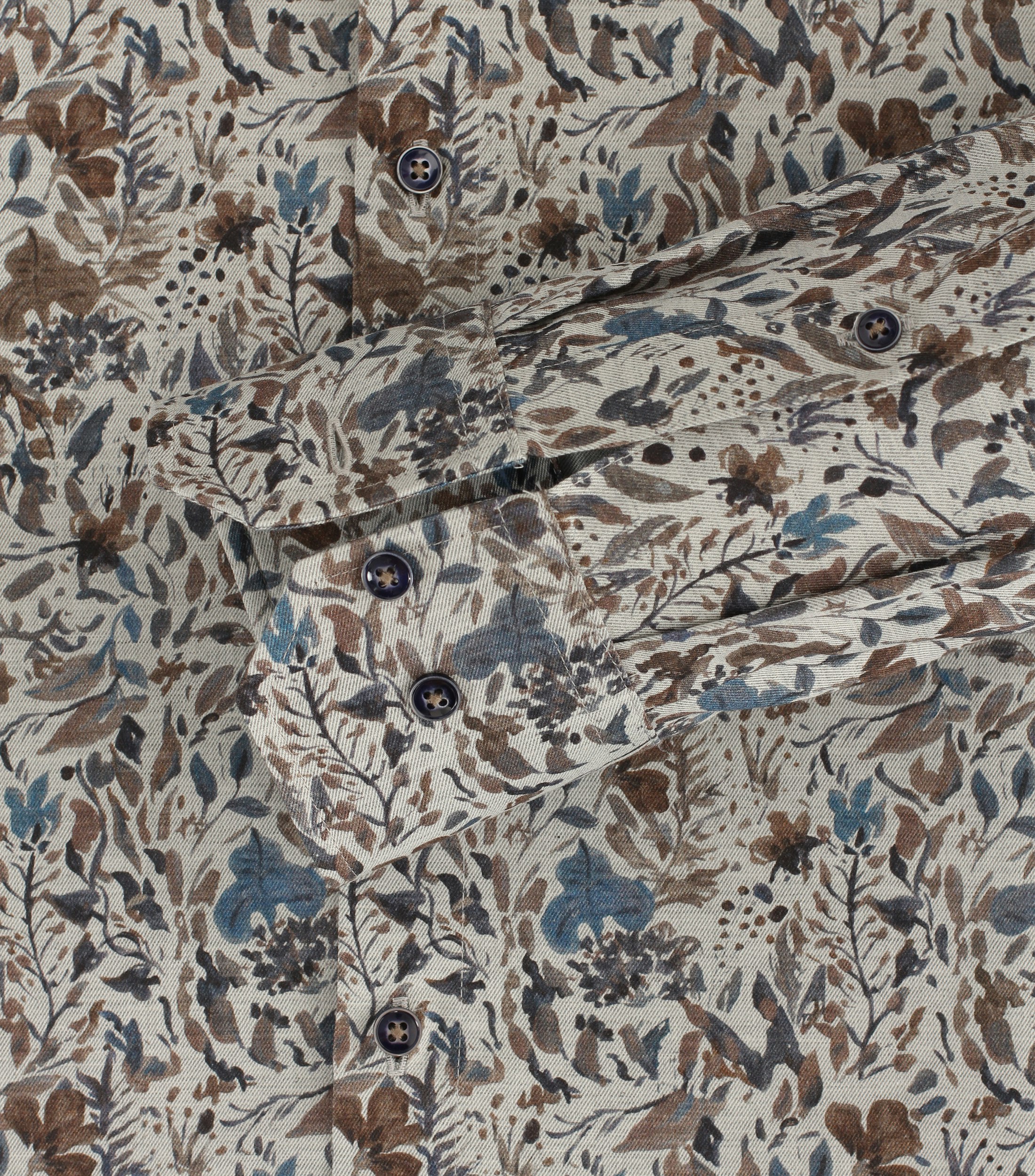 Ein Businesshemd im Print Muster in der Farbe Hellbraun