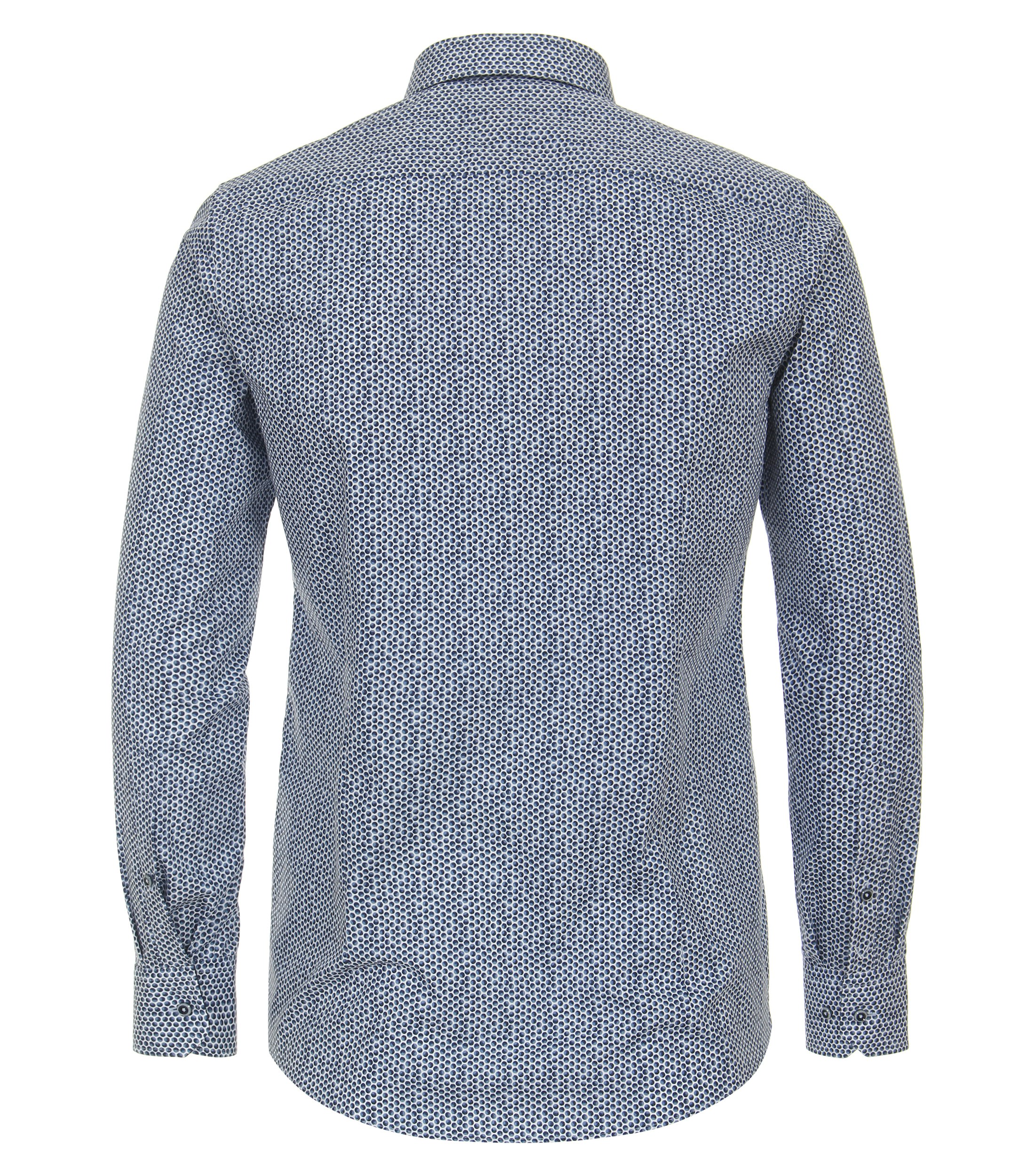 Ein Businesshemd im Print Muster in der Farbe Dunkelblau