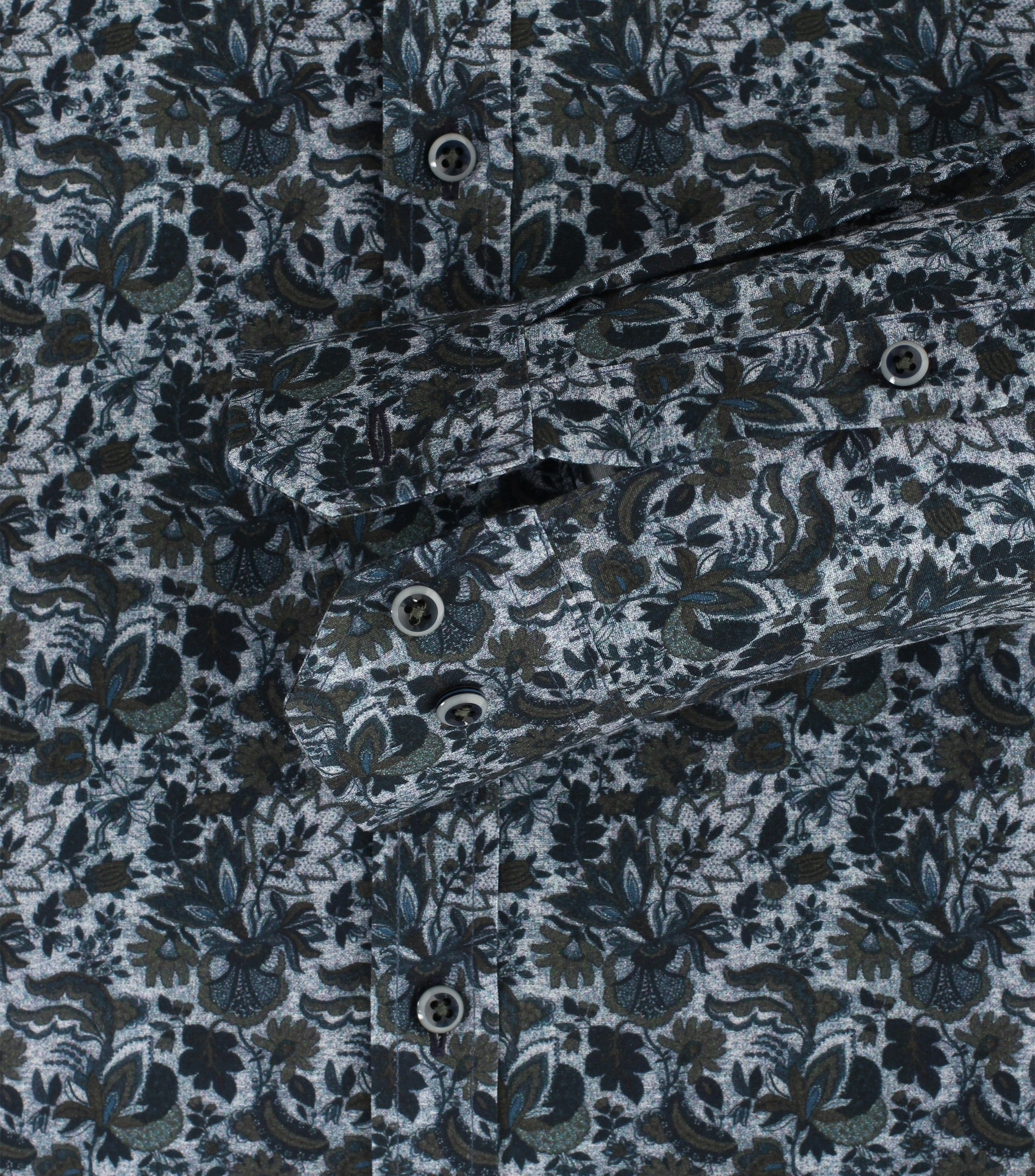 Ein Businesshemd im Print Muster in der Farbe Dunkelblau
