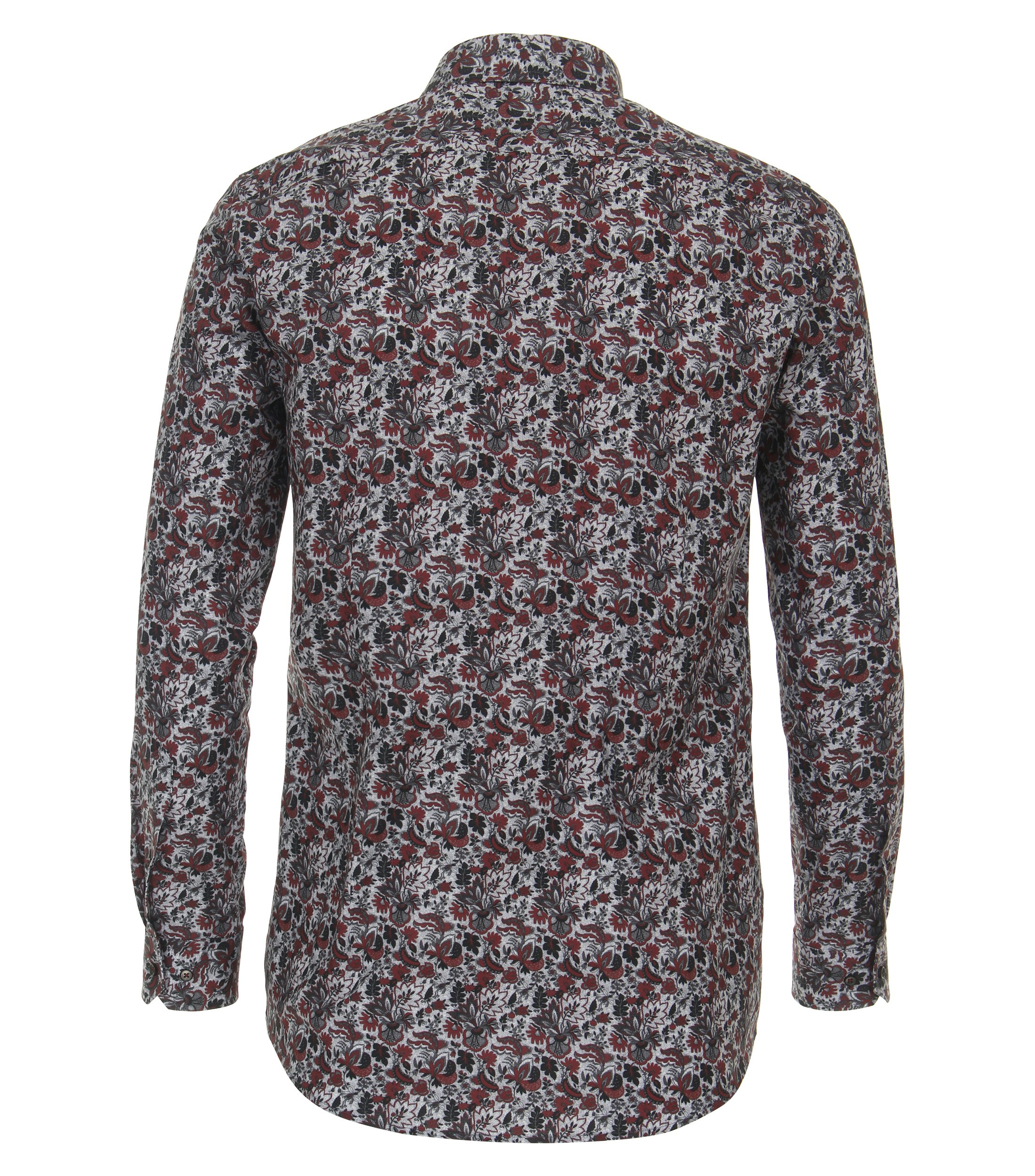 Ein Businesshemd im Print Muster in der Farbe Dunkelrot