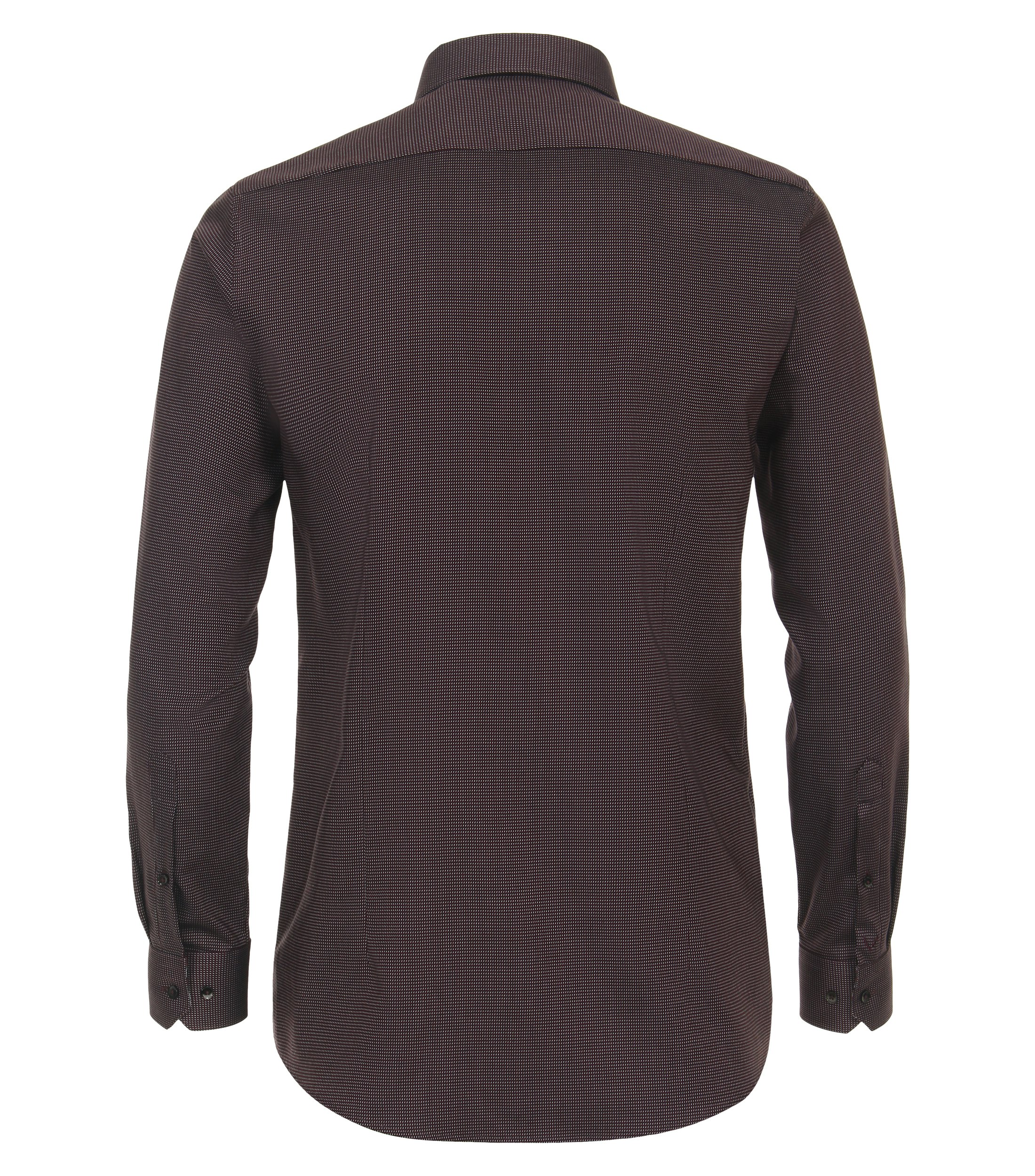 Ein Businesshemd im uni Muster in der Farbe Dunkelrot