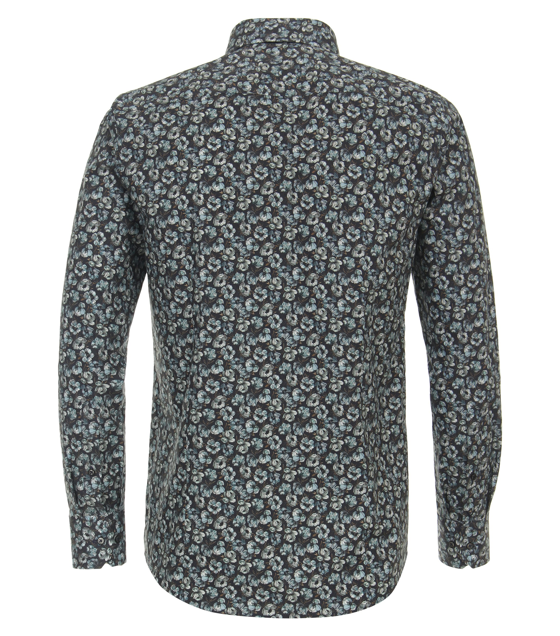 Ein Businesshemd im Print Muster in der Farbe Dunkelblau