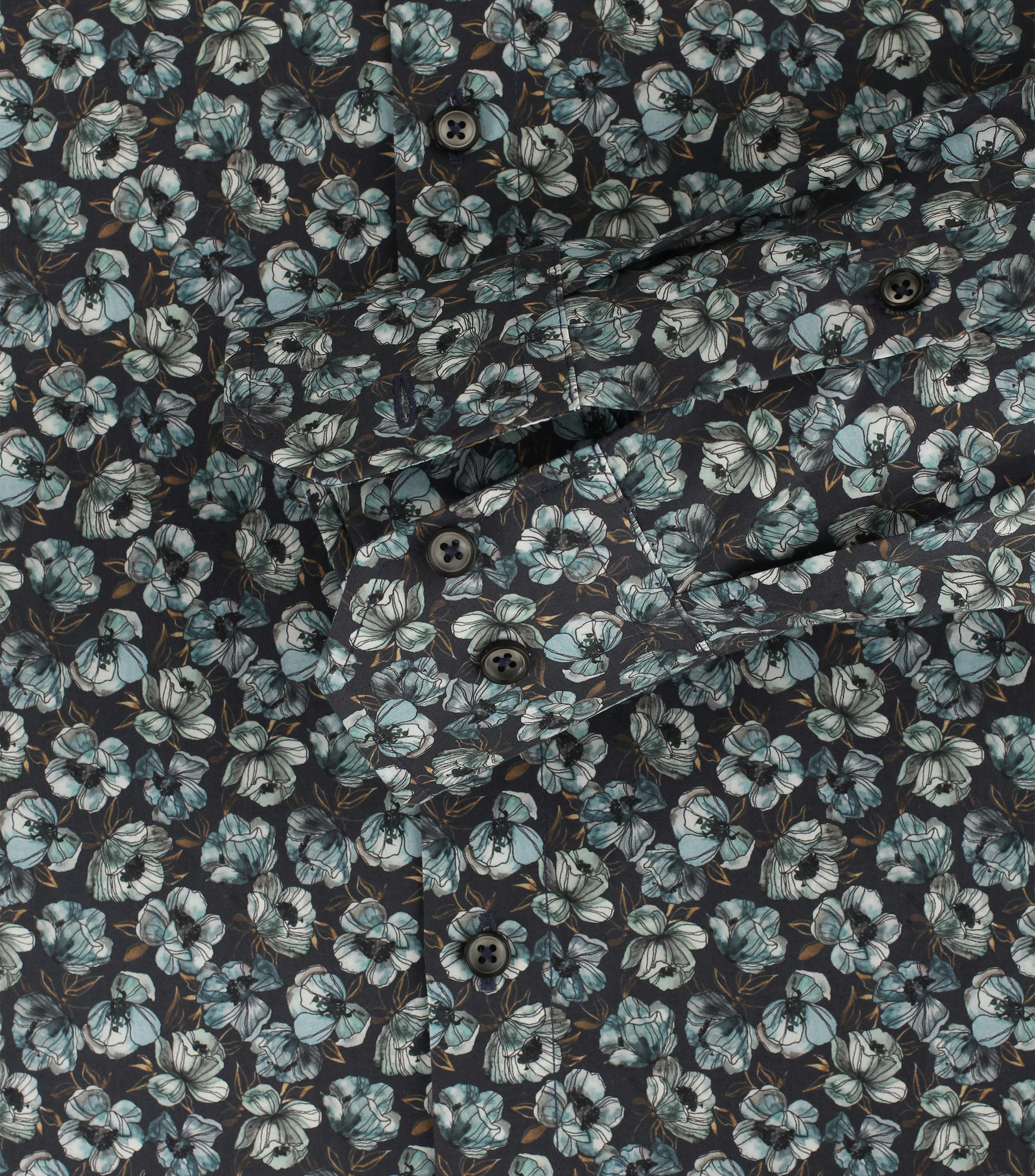 Ein Businesshemd im Print Muster in der Farbe Dunkelblau