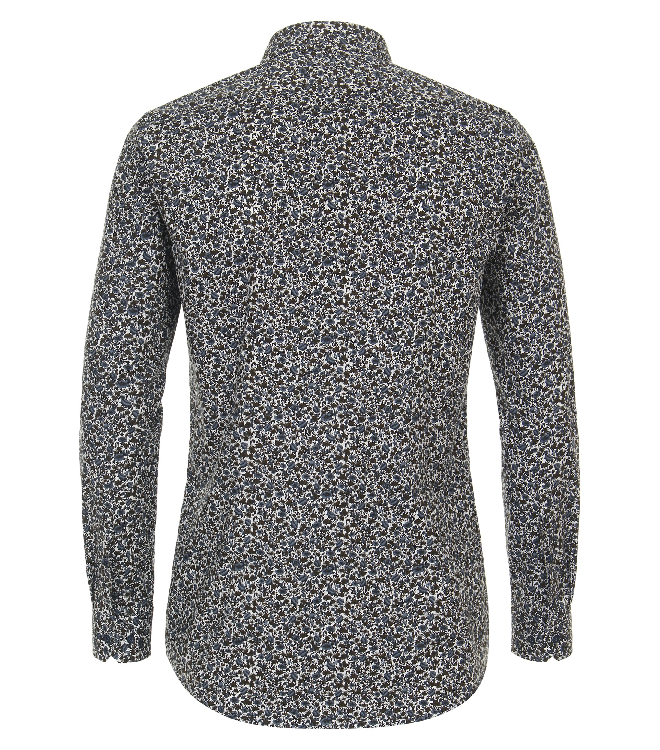 Ein Businesshemd im Print Muster in der Farbe Dunkelgrün