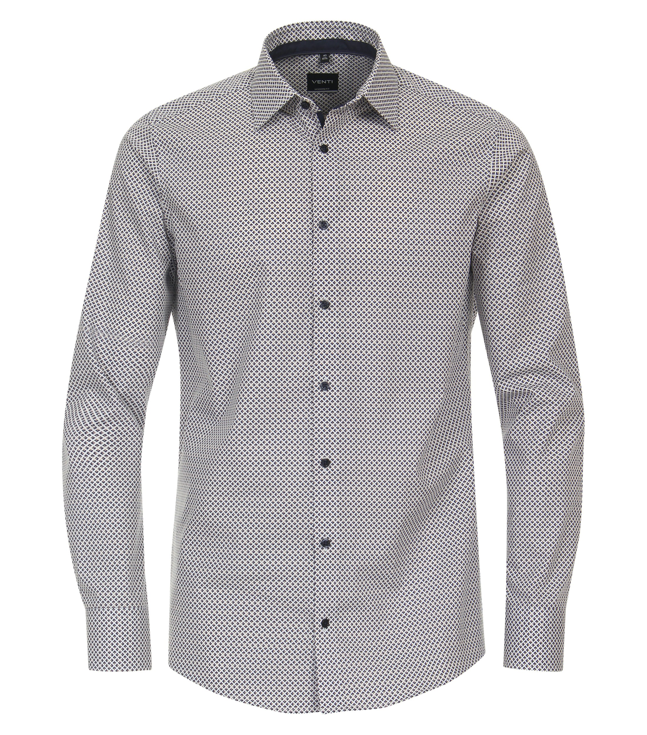 Ein Businesshemd im Print Muster in der Farbe Dunkelblau