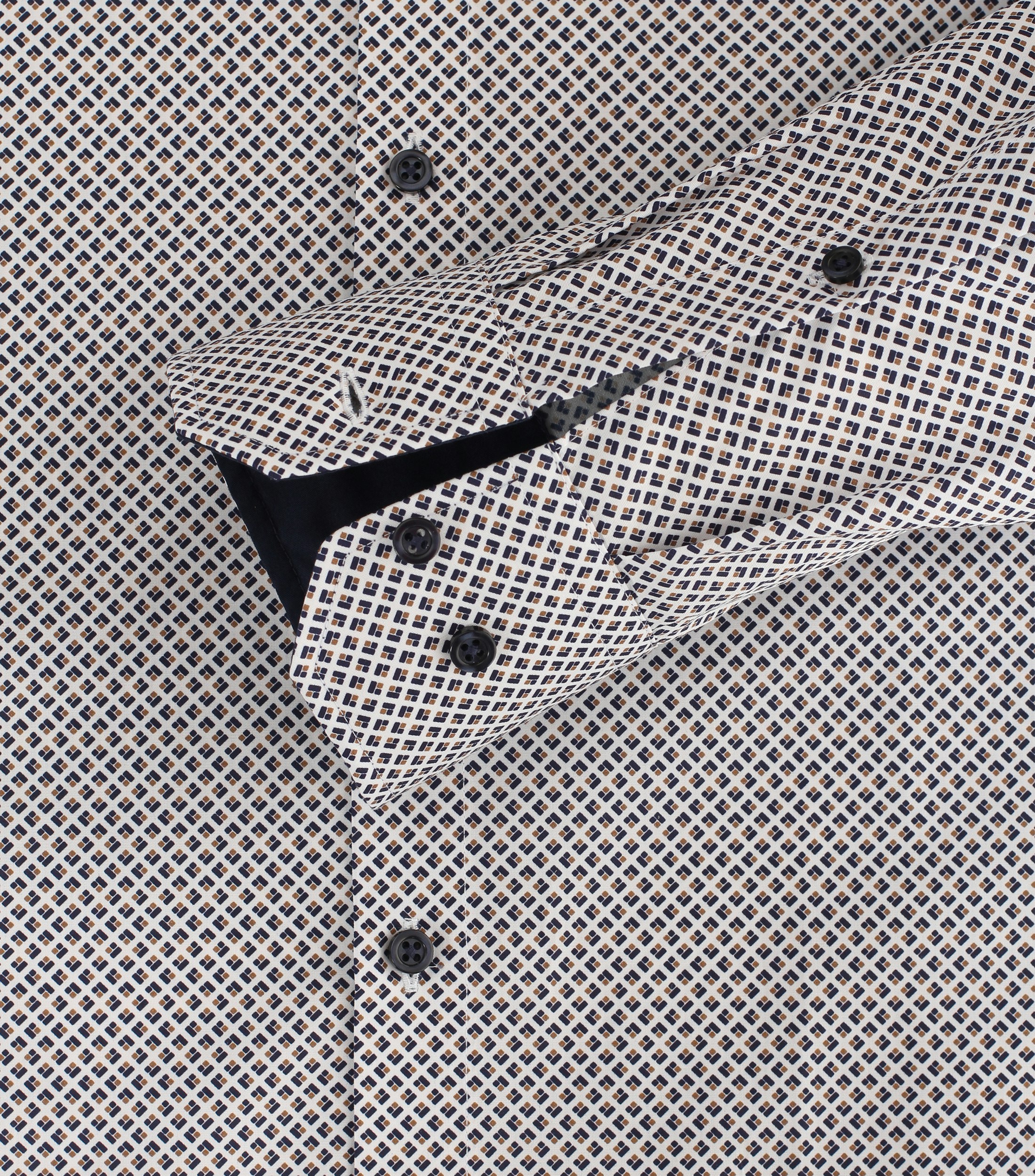 Ein Businesshemd im Print Muster in der Farbe Dunkelblau