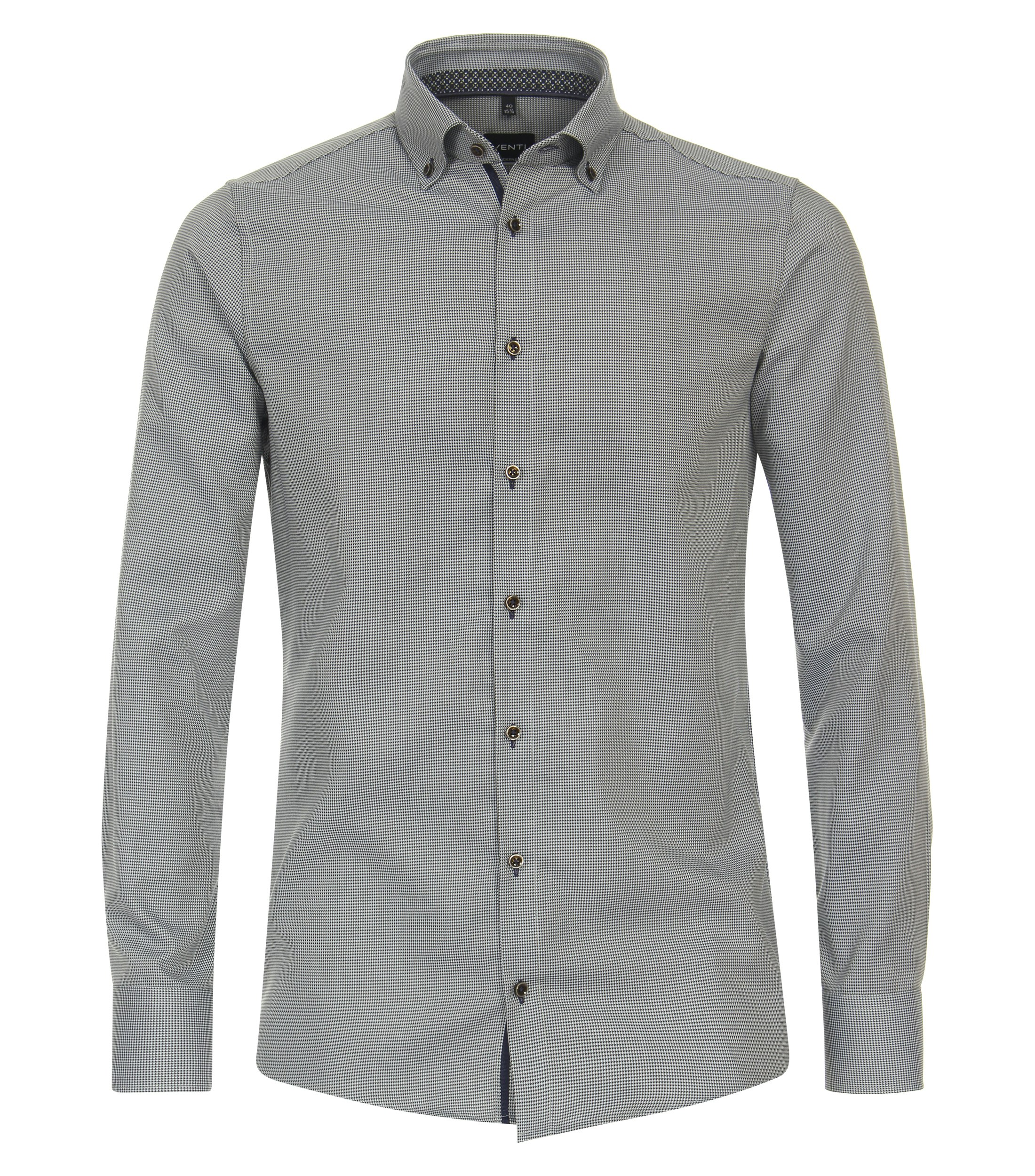 Ein Businesshemd im uni Muster in der Farbe Dunkelgrün