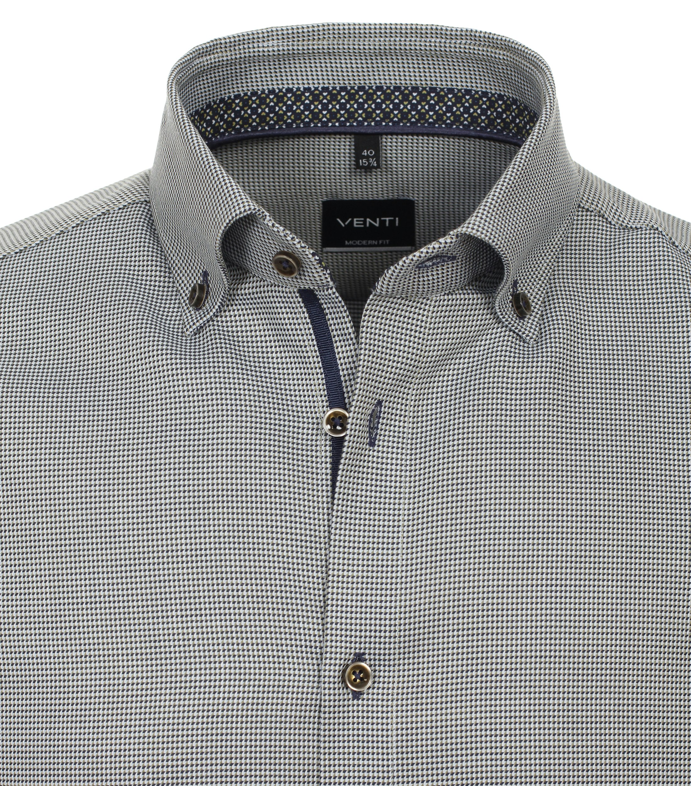 Ein Businesshemd im uni Muster in der Farbe Dunkelgrün