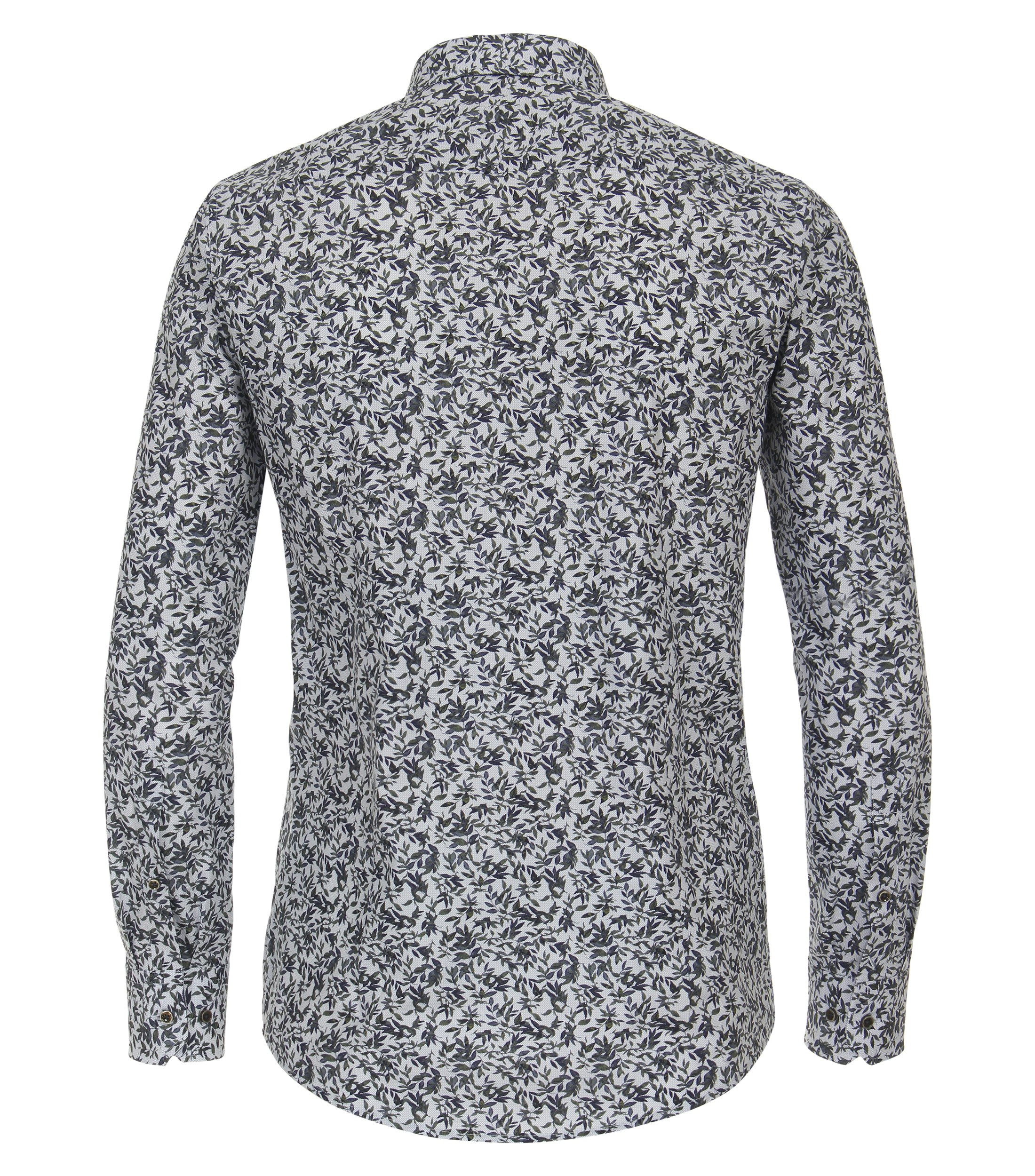 Ein Businesshemd im Print Muster in der Farbe Dunkelgrün