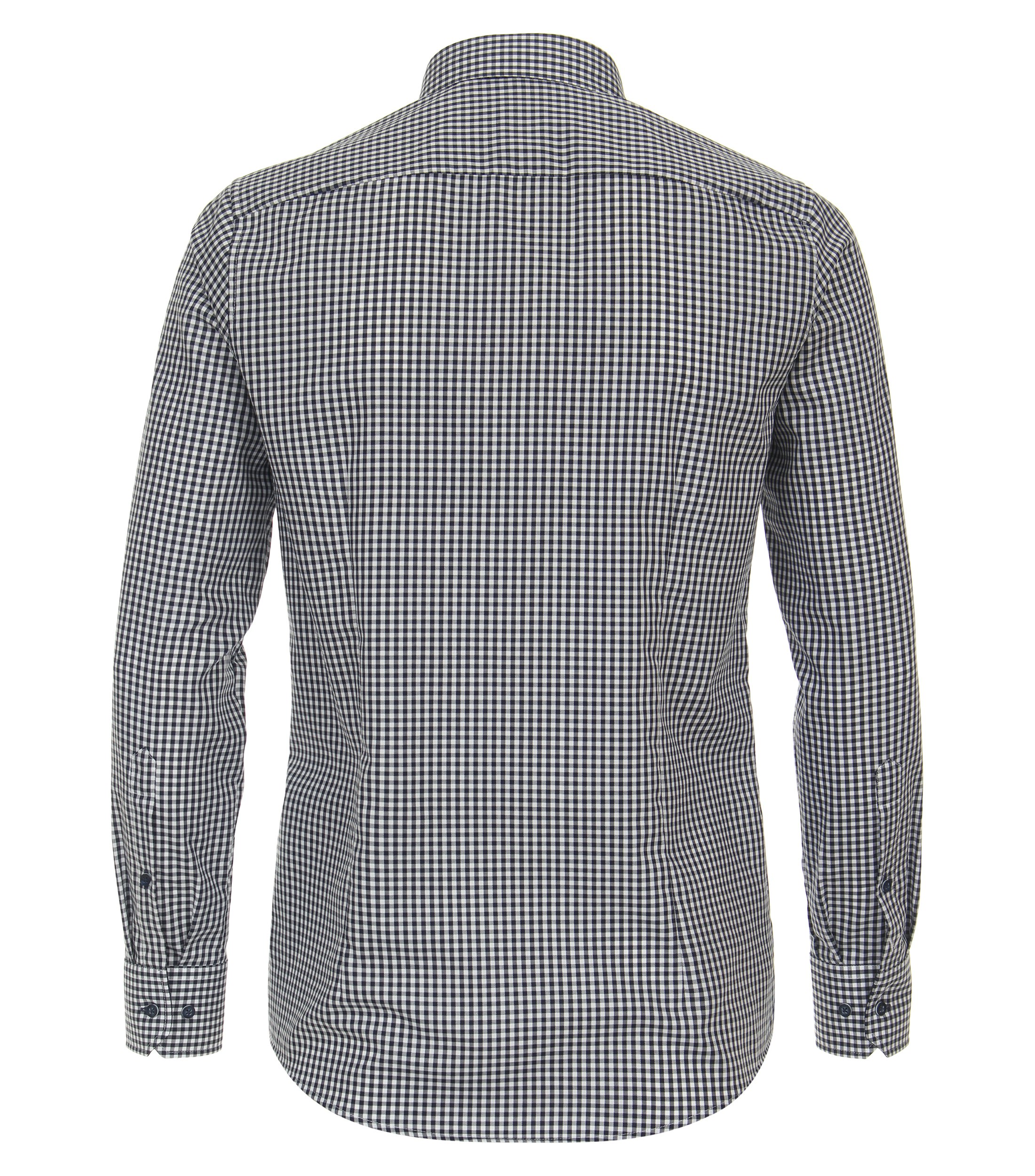 Ein Businesshemd im kariert Muster in der Farbe Dunkelblau