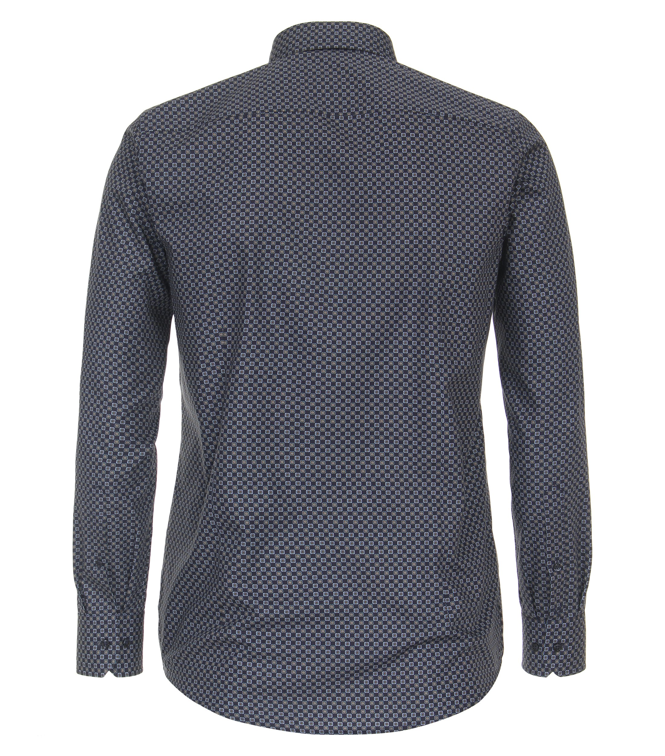 Ein Businesshemd im Print Muster in der Farbe Dunkelblau