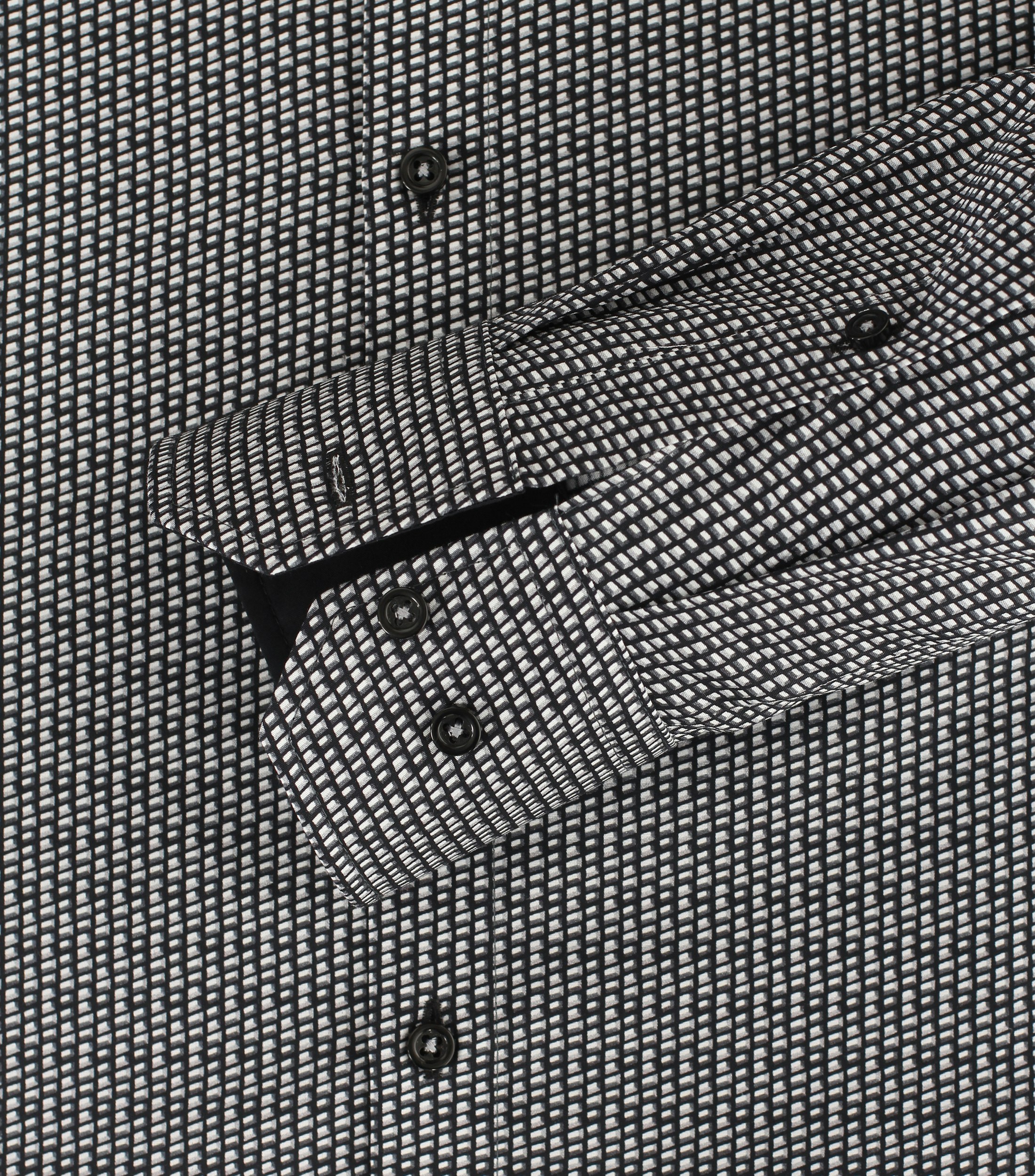 Ein Businesshemd im Print Muster in der Farbe Schwarz