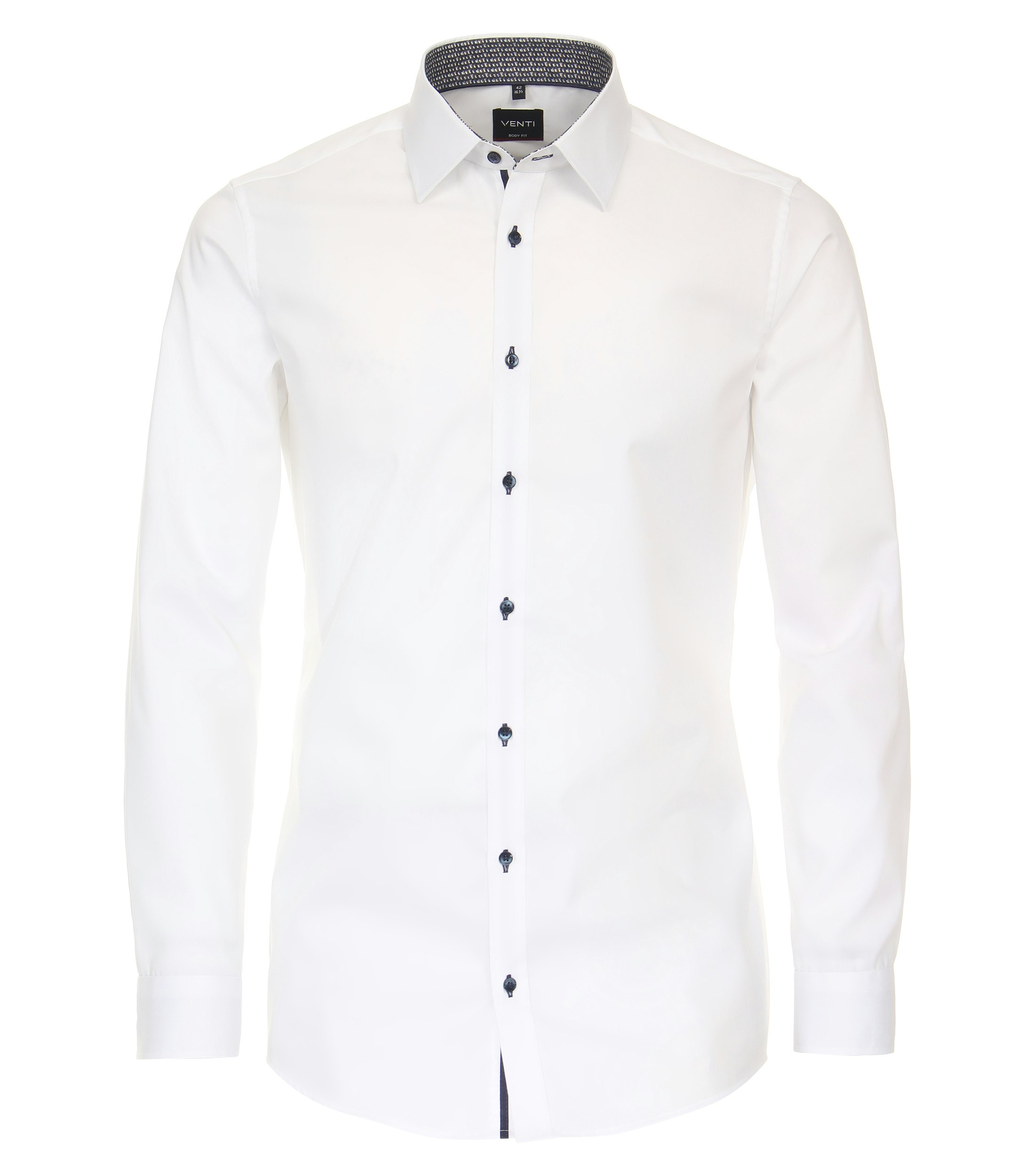 Ein Businesshemd im uni Muster in der Farbe Weiß