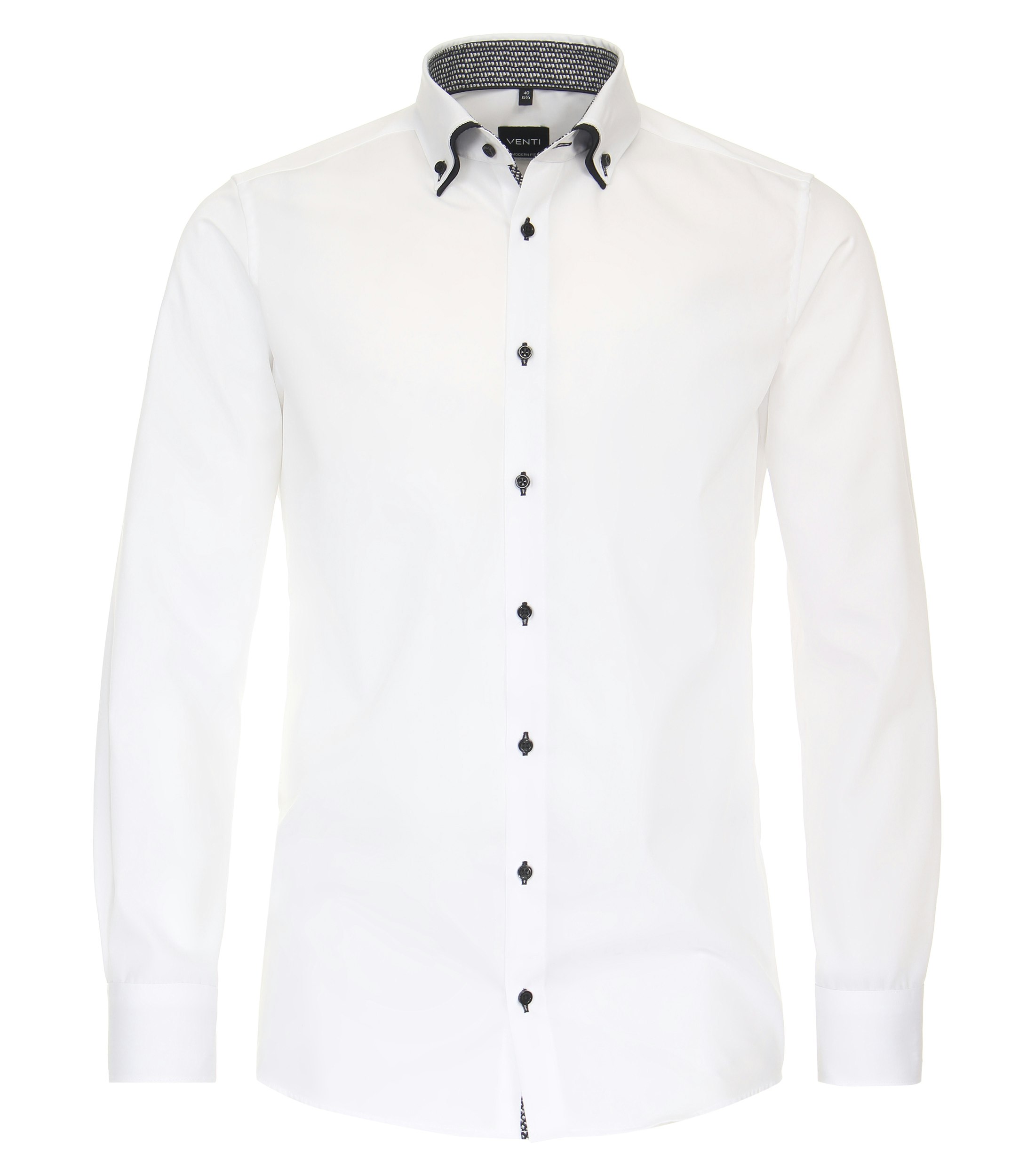 Ein Businesshemd im uni Muster in der Farbe Weiß