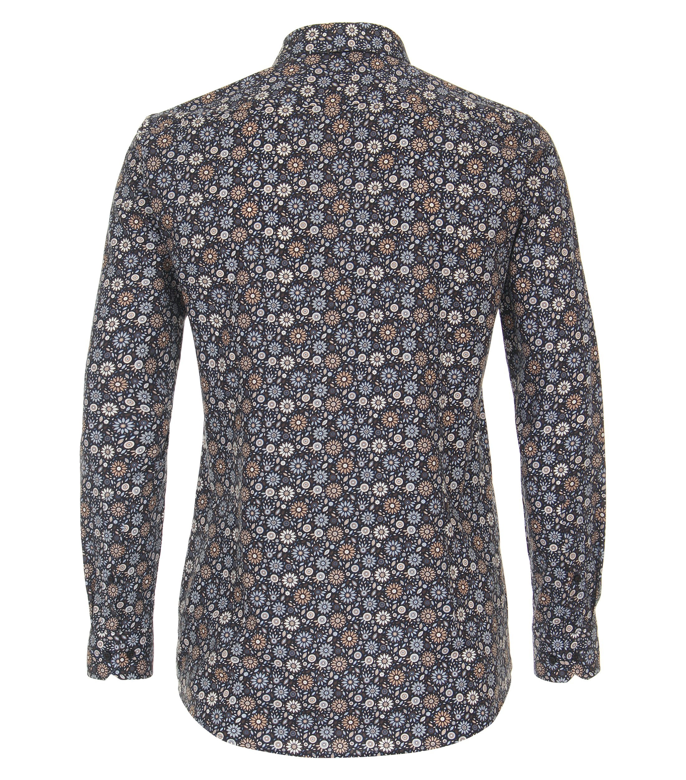 Ein Businesshemd im Print Muster in der Farbe Dunkelblau