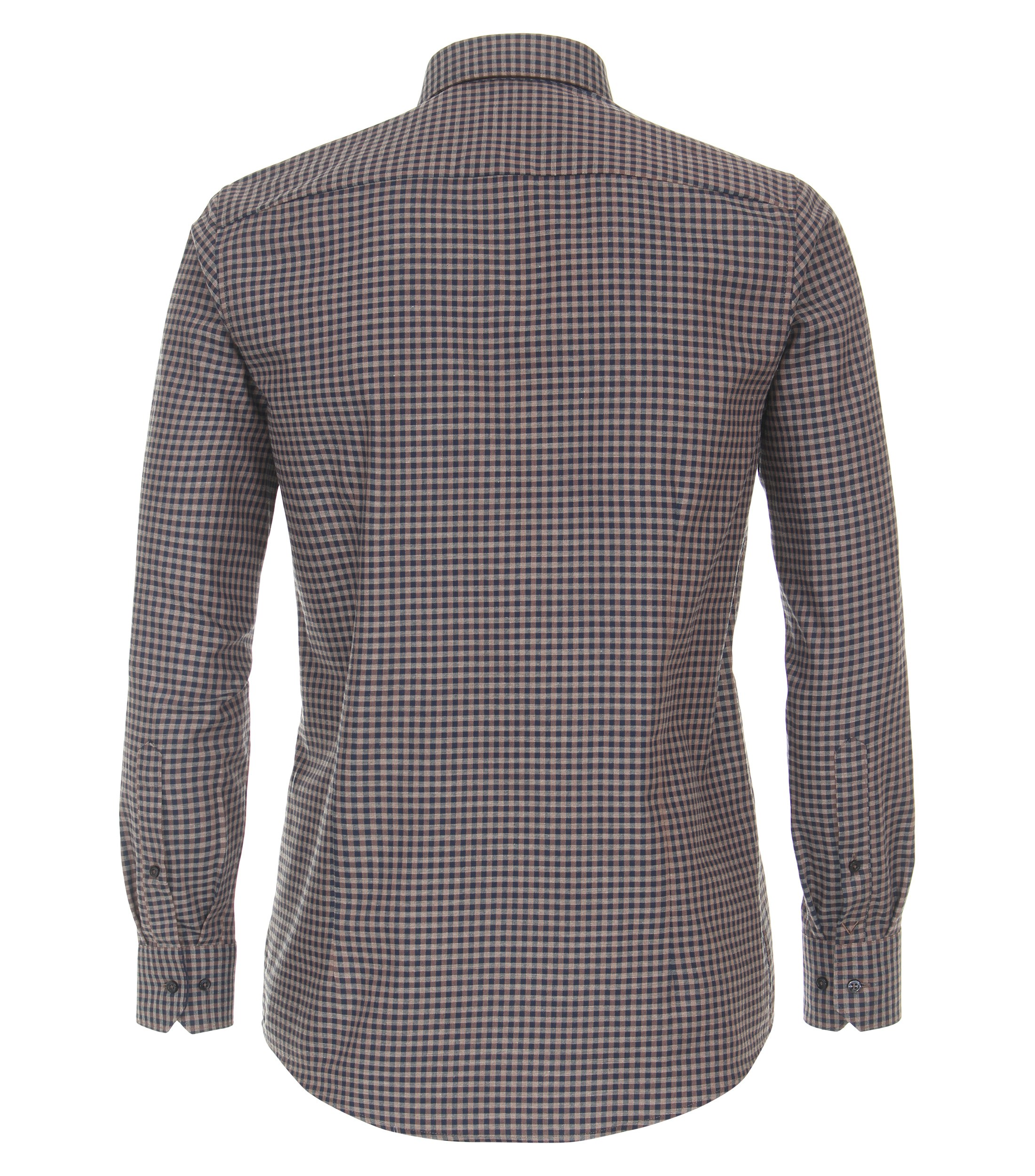 Ein Businesshemd im kariert Muster in der Farbe Braun