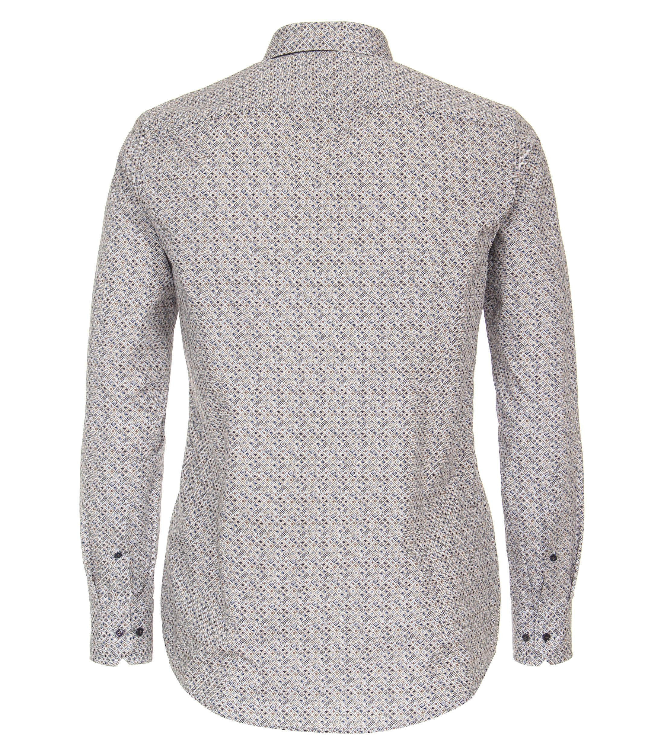 Ein Businesshemd im Print Muster in der Farbe Braun