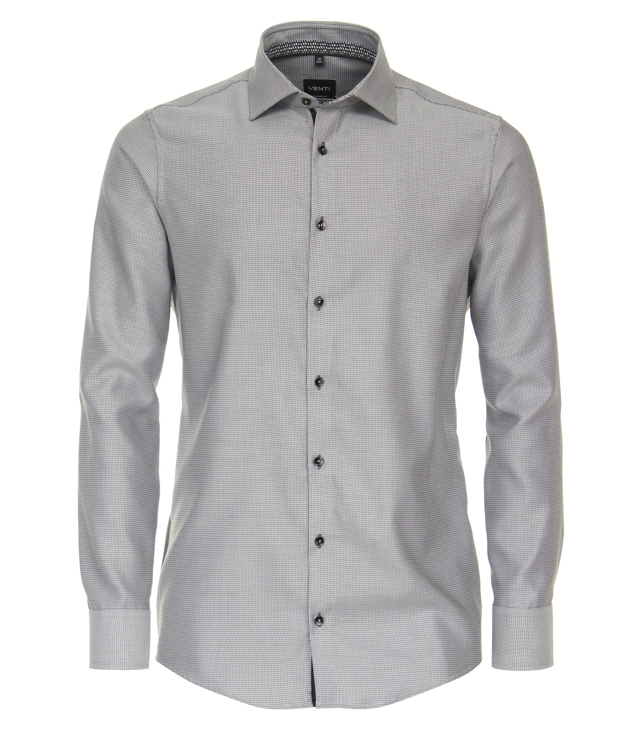 Ein Businesshemd im uni Muster in der Farbe Dunkelgrau