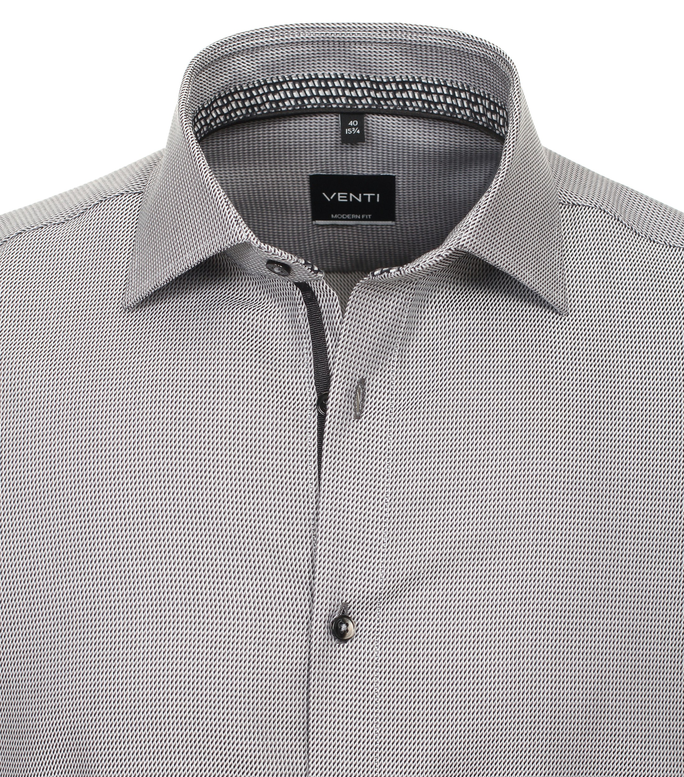 Ein Businesshemd im uni Muster in der Farbe Dunkelgrau