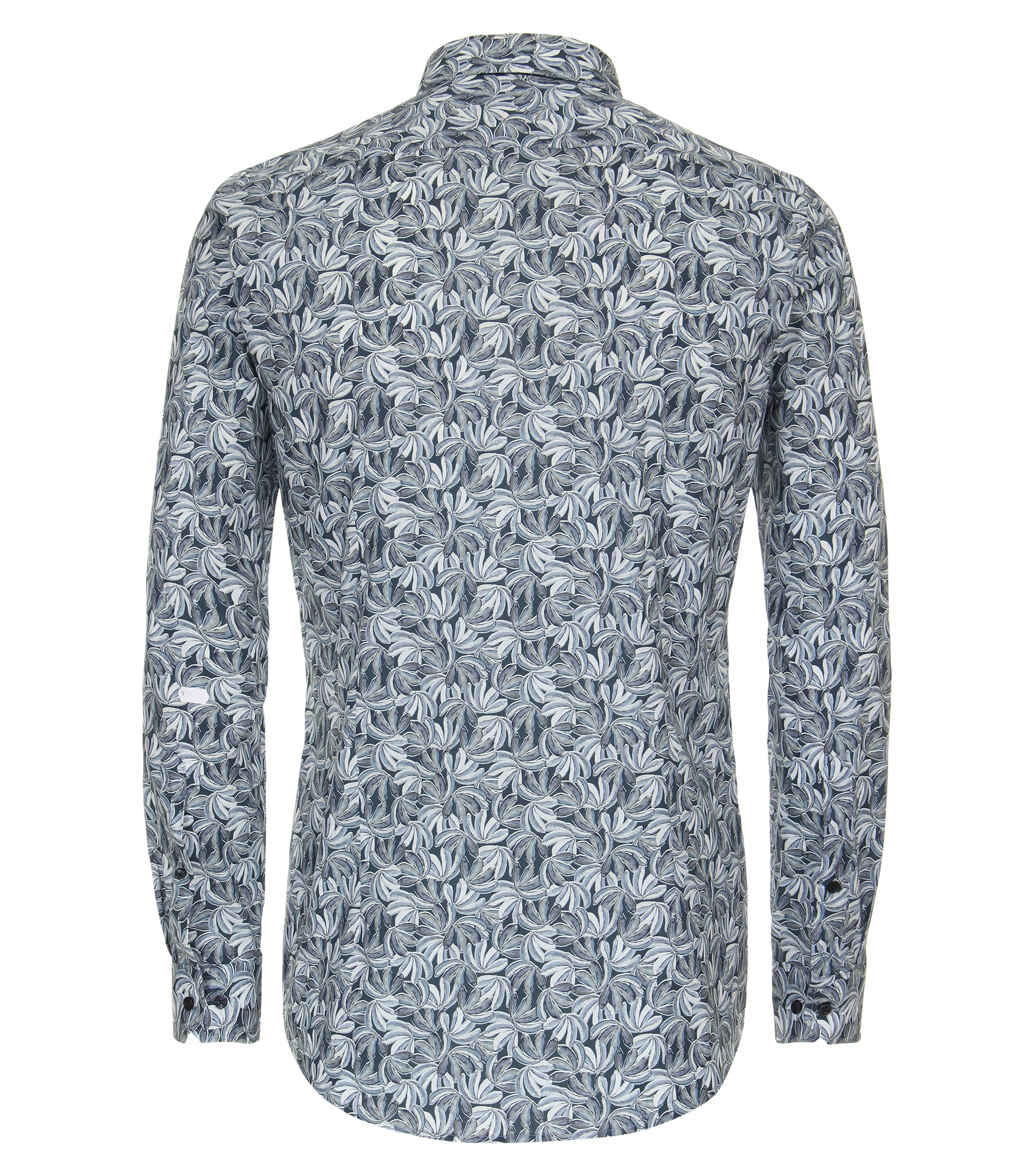 Ein Businesshemd im Print Muster in der Farbe Mittelblau