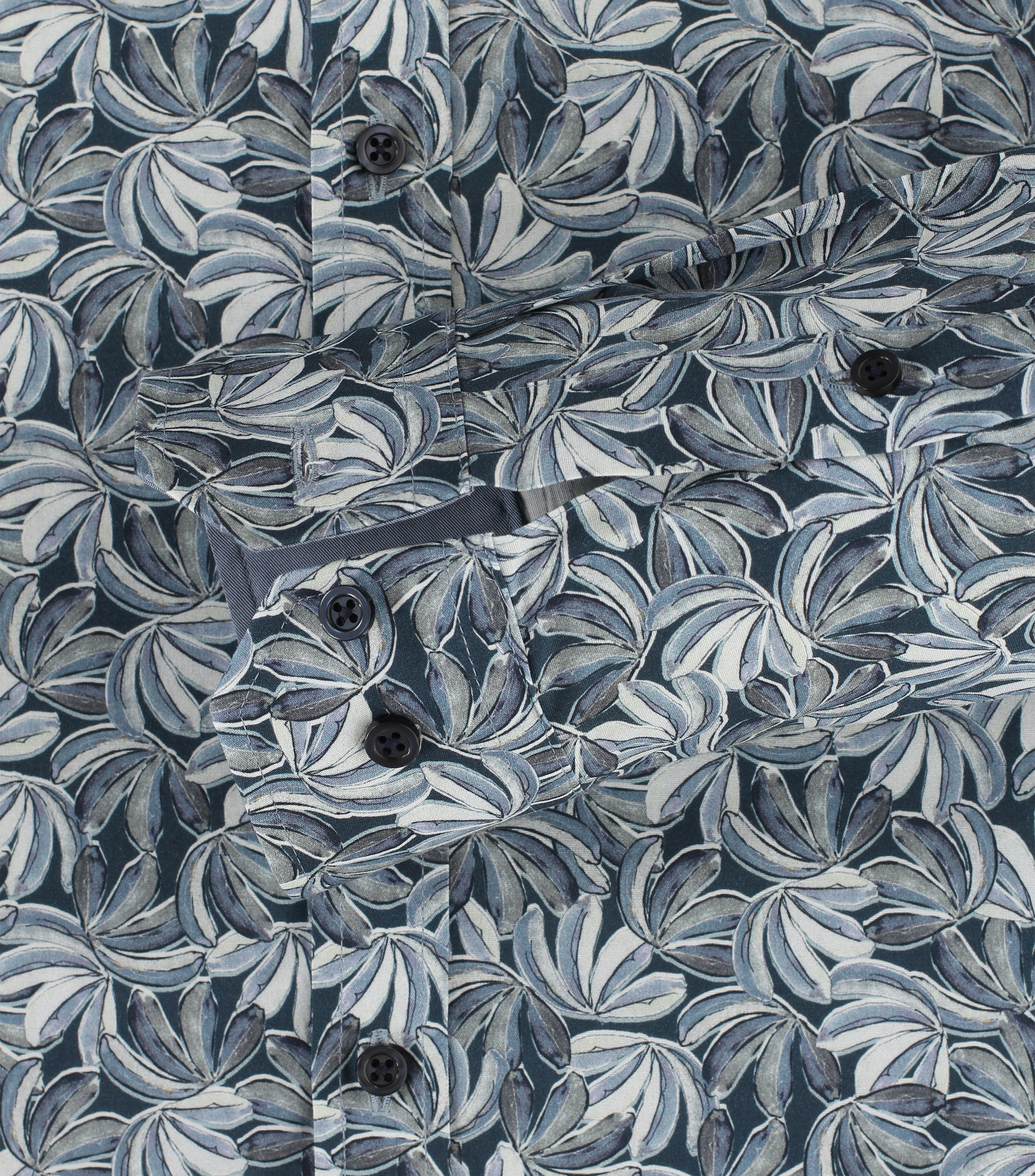 Ein Businesshemd im Print Muster in der Farbe Mittelblau