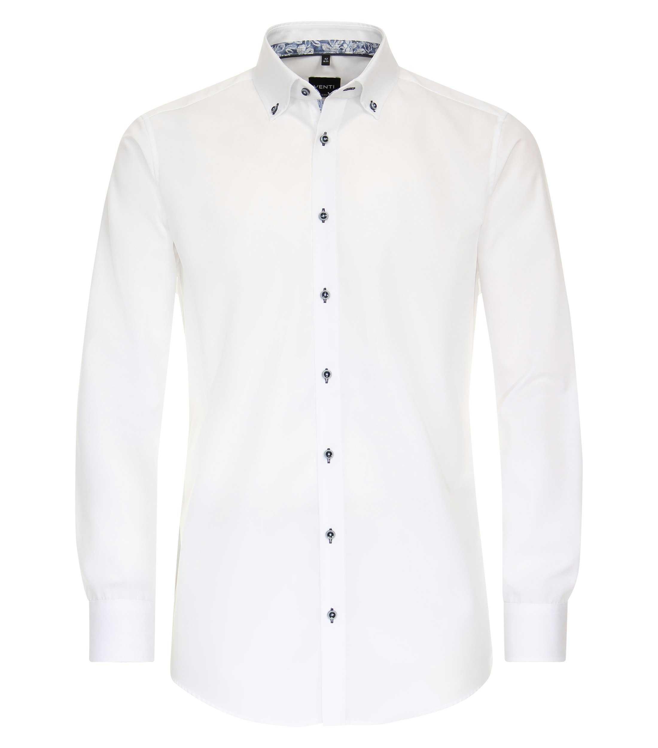 Ein Businesshemd im uni Muster in der Farbe Weiß