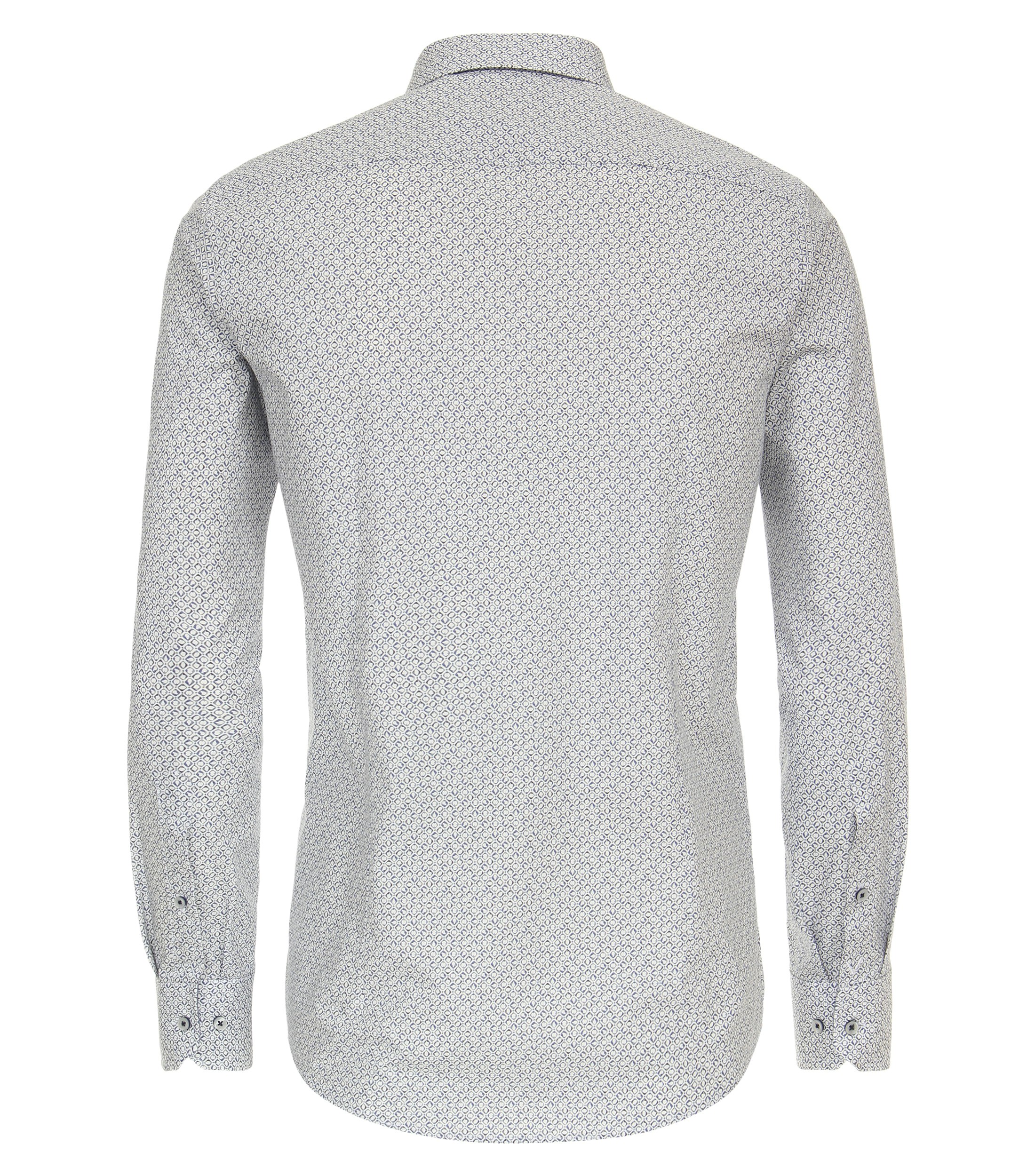 Ein Businesshemd im Print Muster in der Farbe Mittelblau