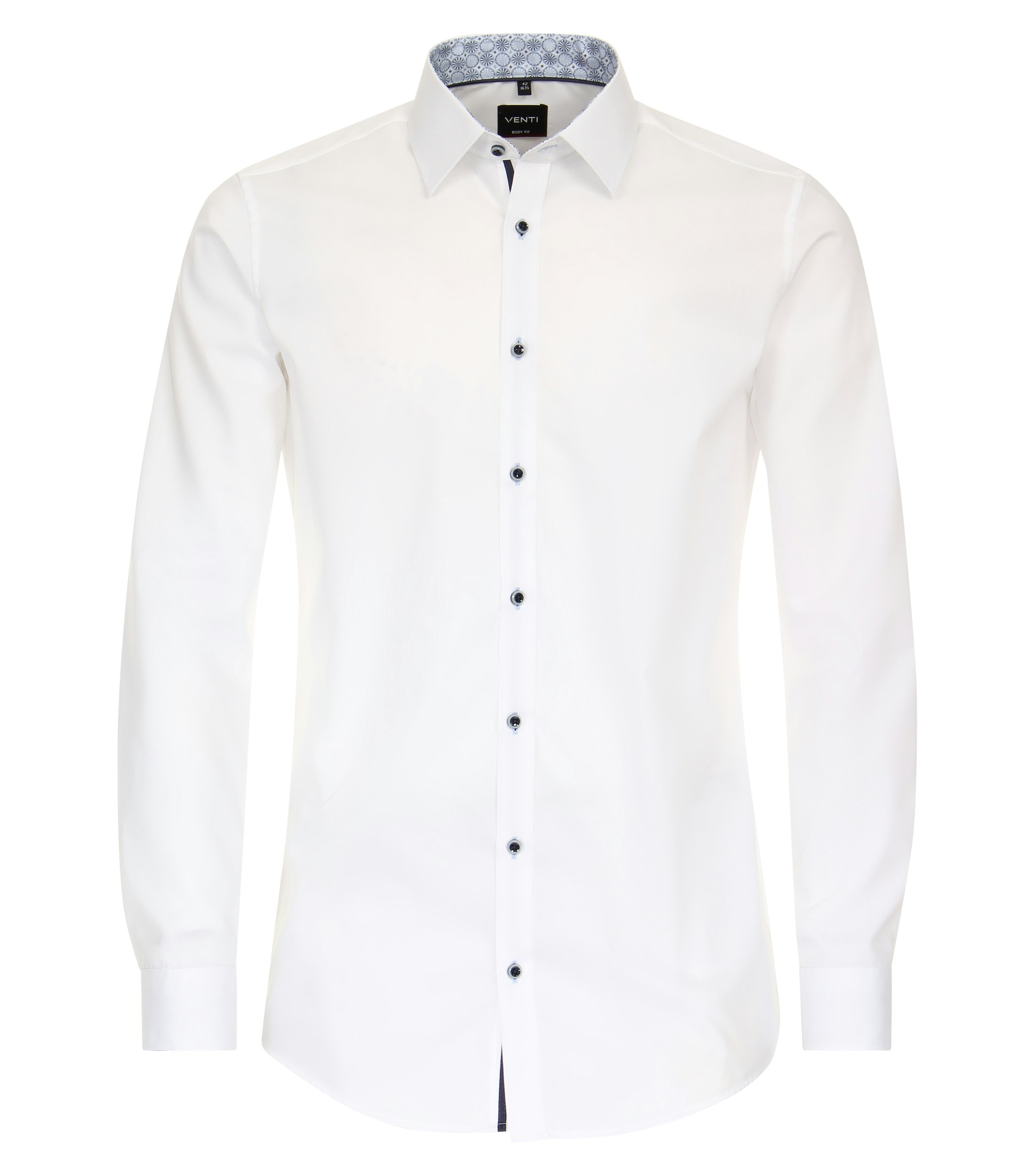 Ein Businesshemd im uni Muster in der Farbe Weiß